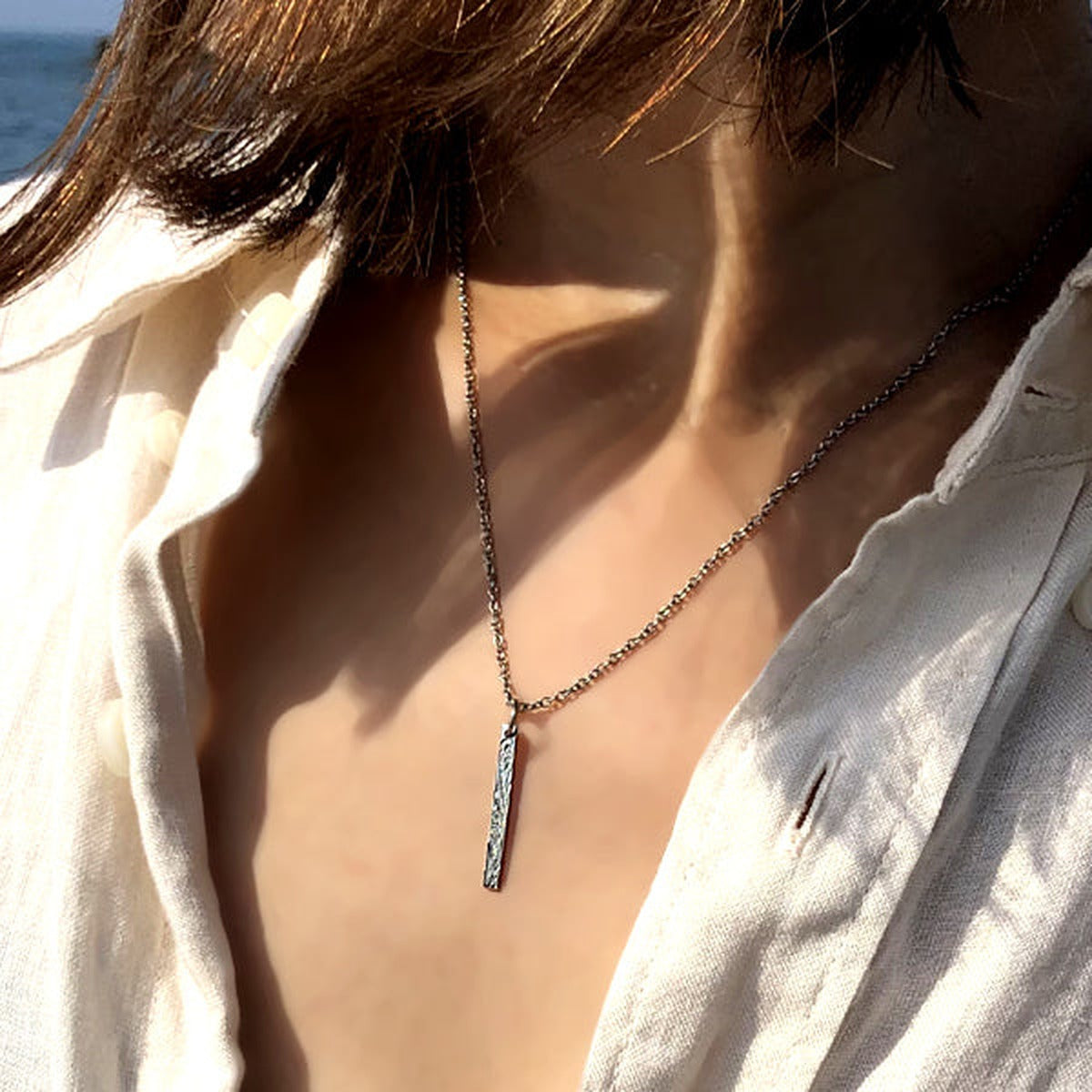 316L Hawaiian Plane Bar Necklace 詳細画像6|Misy Jewelry