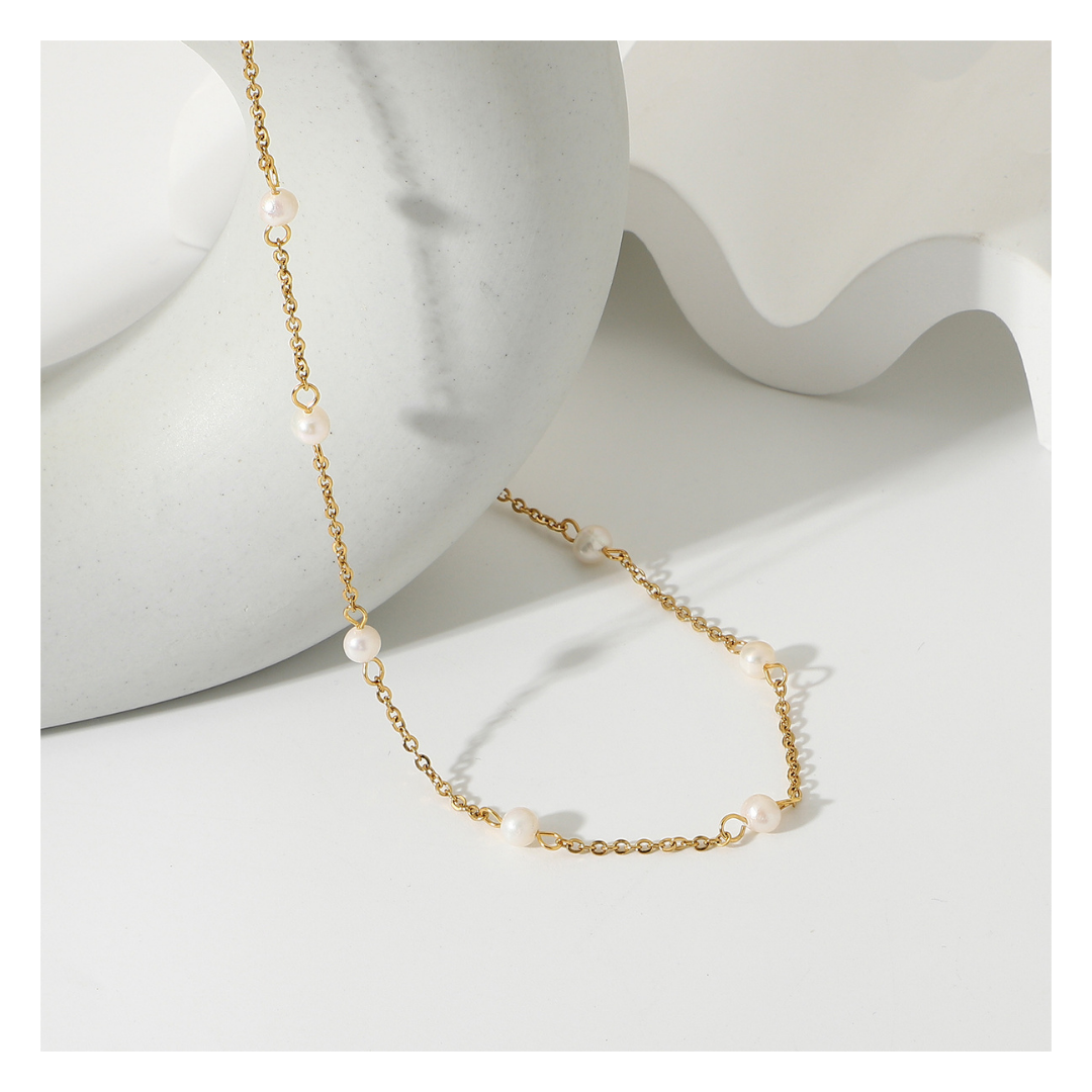 316L Linked Perl Necklace 詳細画像3|Misy Jewelry