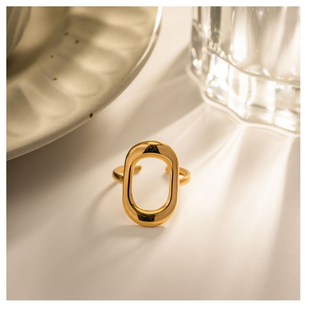 316L Elegant Cavity Ring 詳細画像1|Misy Jewelry