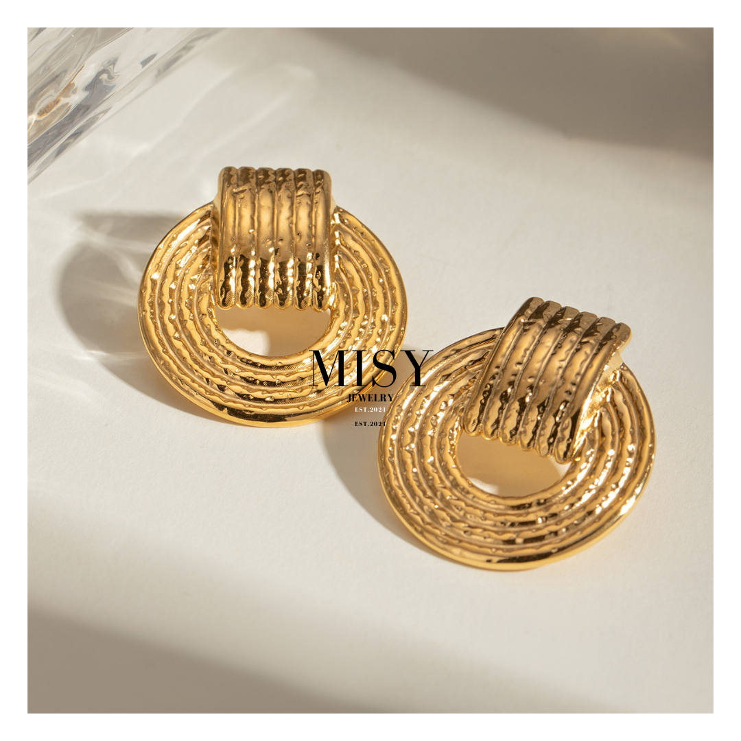 316L Elegant Circle Pierce - ピアス・イヤリング|Misy Jewelry