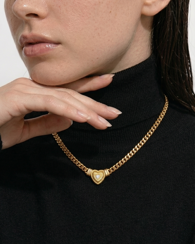 316L Bold Heart Choker Necklace