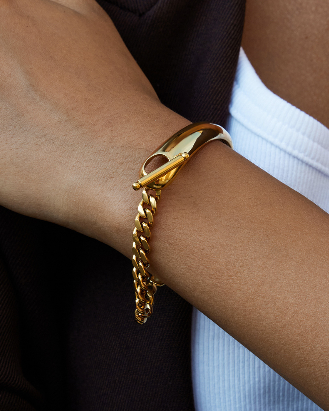 316L T-Bar Curve Chain Bracelet — ディテール | ネックレス | サージカルステンレス316L | Misy Jewelry