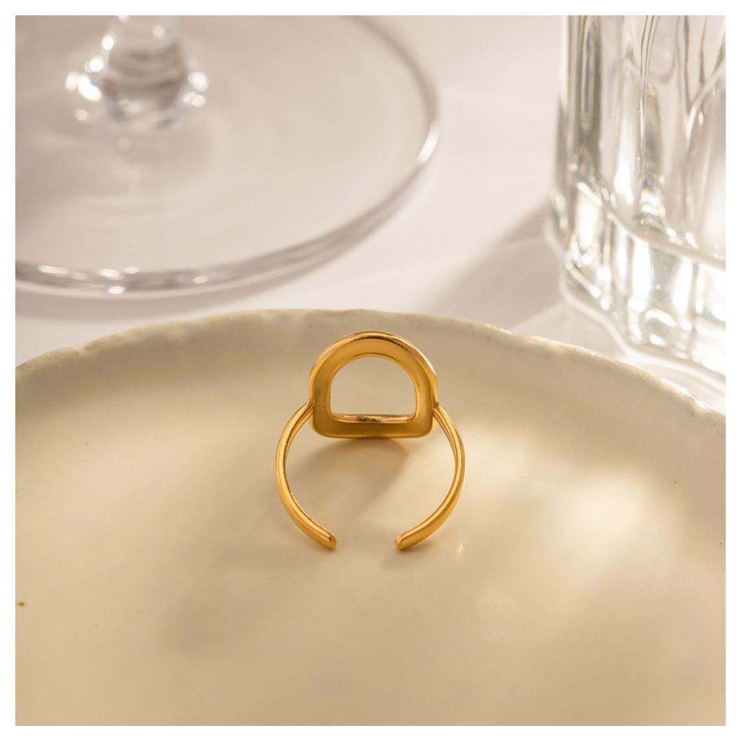 316L Elegant Cavity Ring 詳細画像2|Misy Jewelry