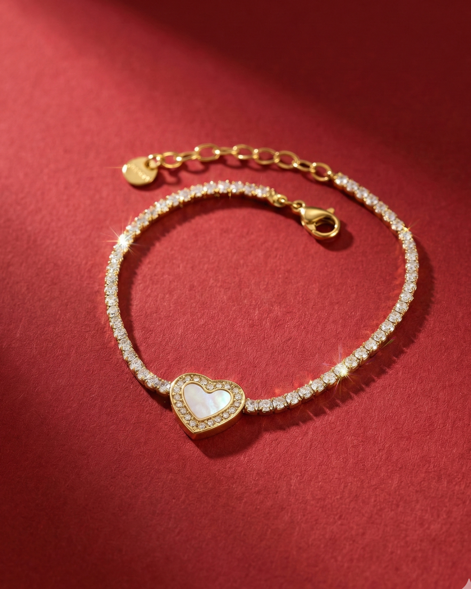 316L Heart zirconia bracelet — 着用イメージ | ブレスレット | サージカルステンレス316L | Misy Jewelry