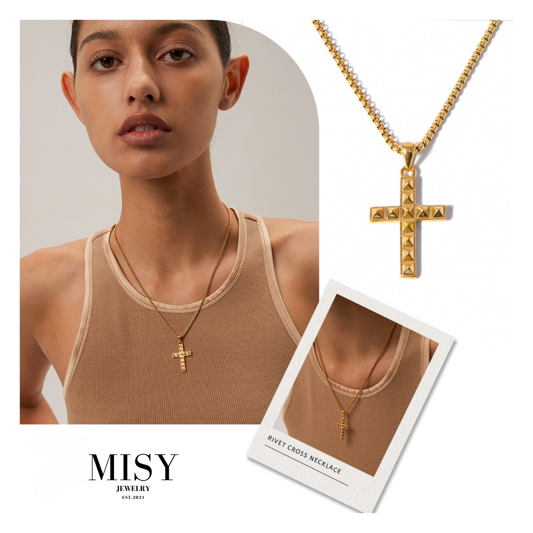 316L Figaro Cross Necklace - ネックレス|Misy Jewelry
