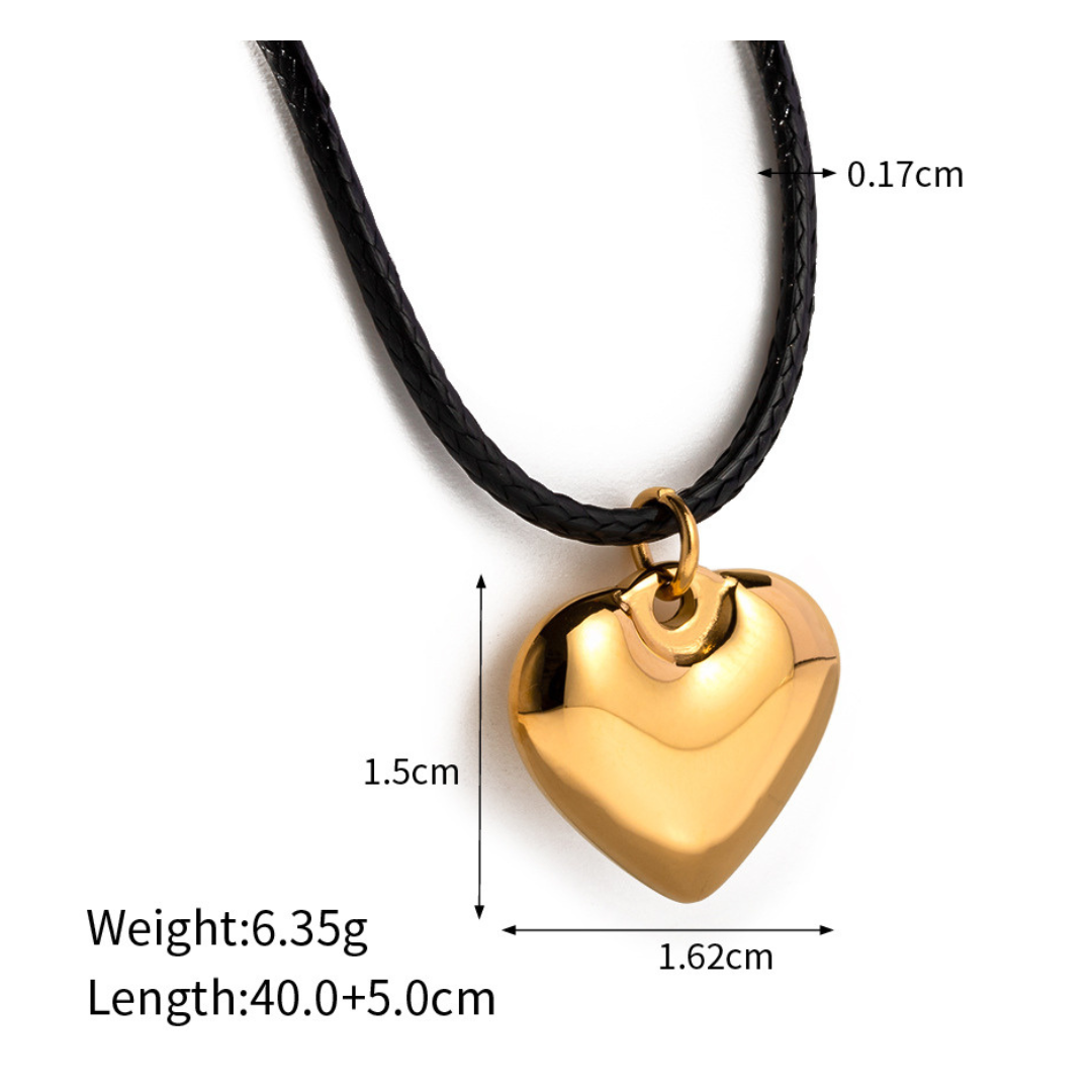 316L Rope Heart Necklace 詳細画像3|Misy Jewelry