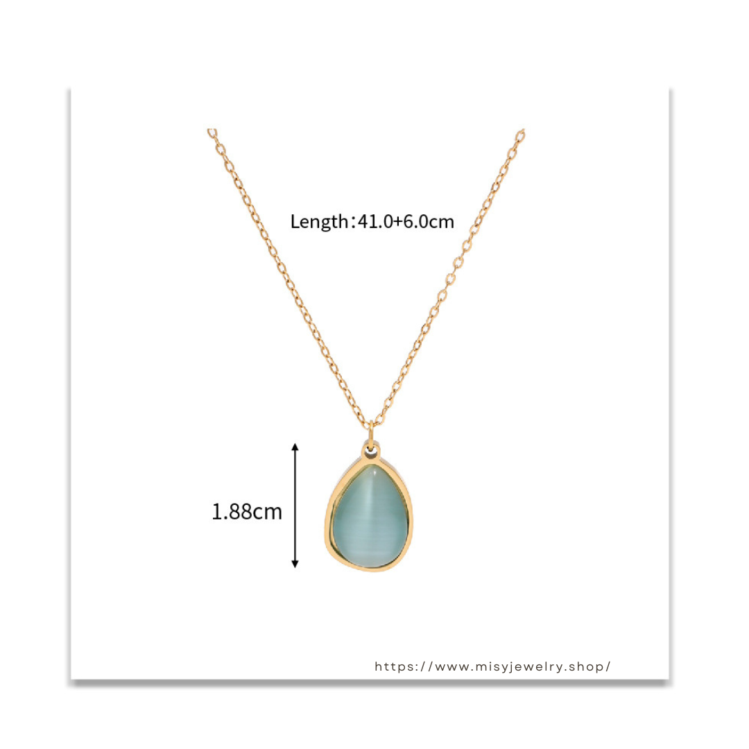 316L Green Aventurine Necklace — ディテール | ネックレス | サージカルステンレス316L | Misy Jewelry
