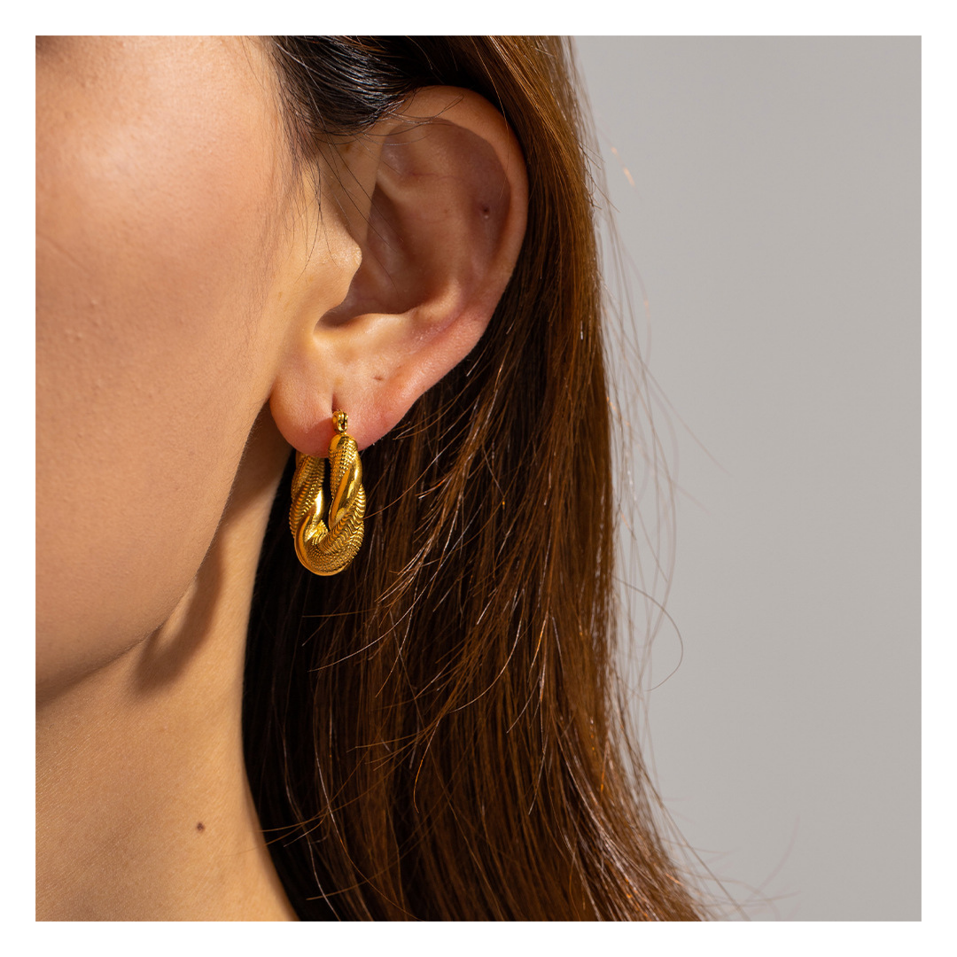 316L Oval Twist Pierce 詳細画像1|Misy Jewelry