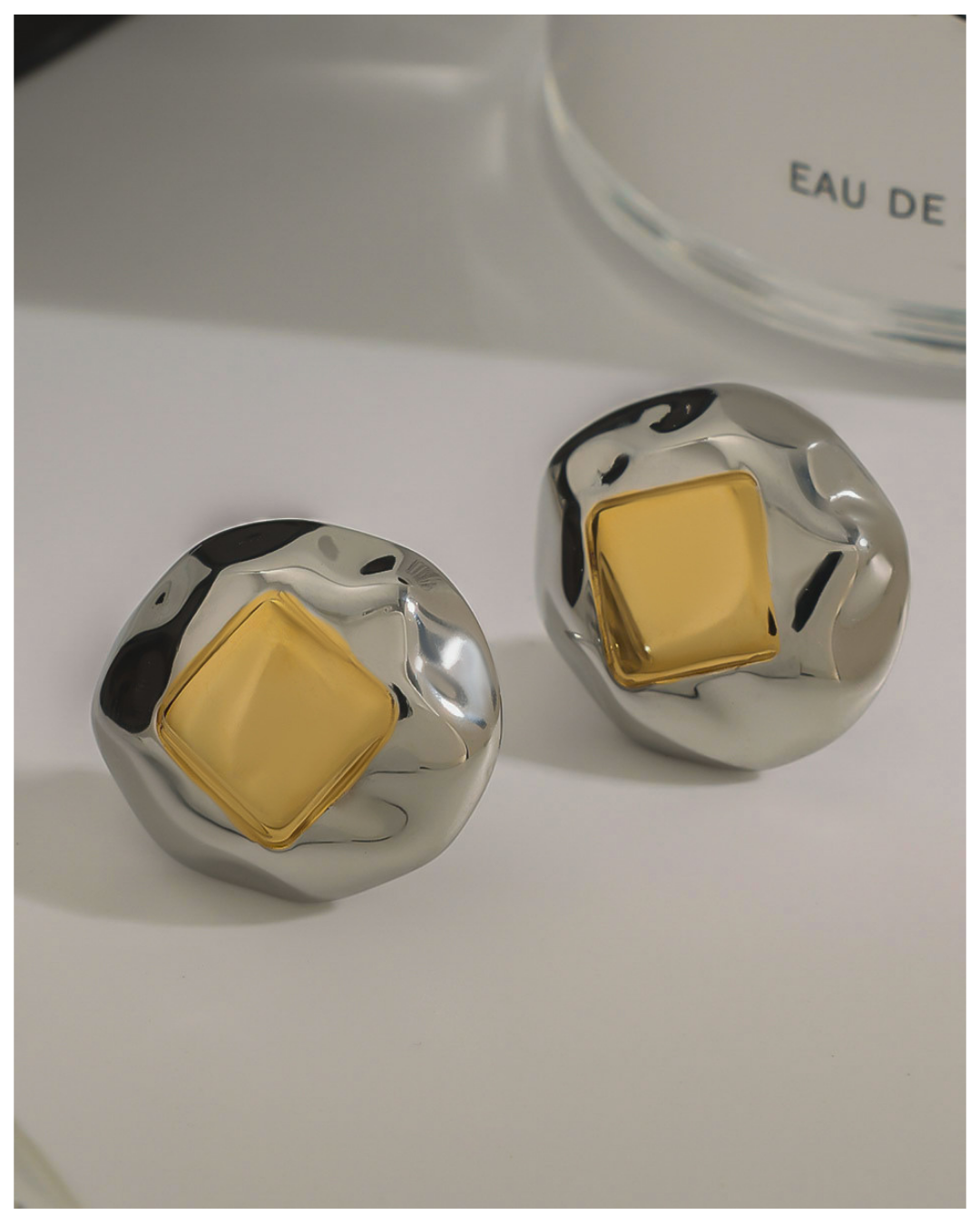 316L Organic Square Stud Pierce — ディテール | リング | サージカルステンレス316L | Misy Jewelry