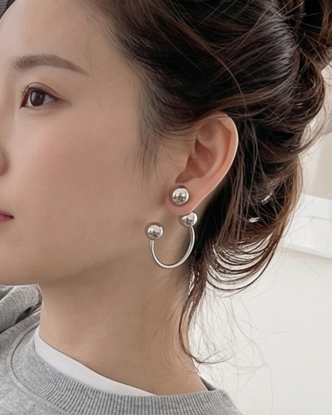 316L Elegant Sphere Earrings — ディテール | リング | サージカルステンレス316L | Misy Jewelry