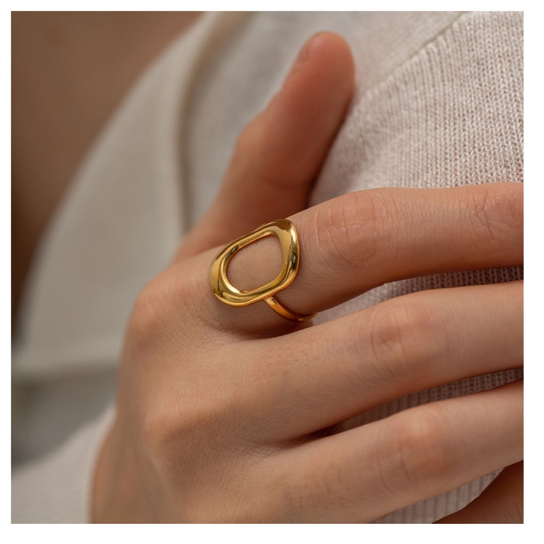 316L Elegant Cavity Ring - リング|Misy Jewelry