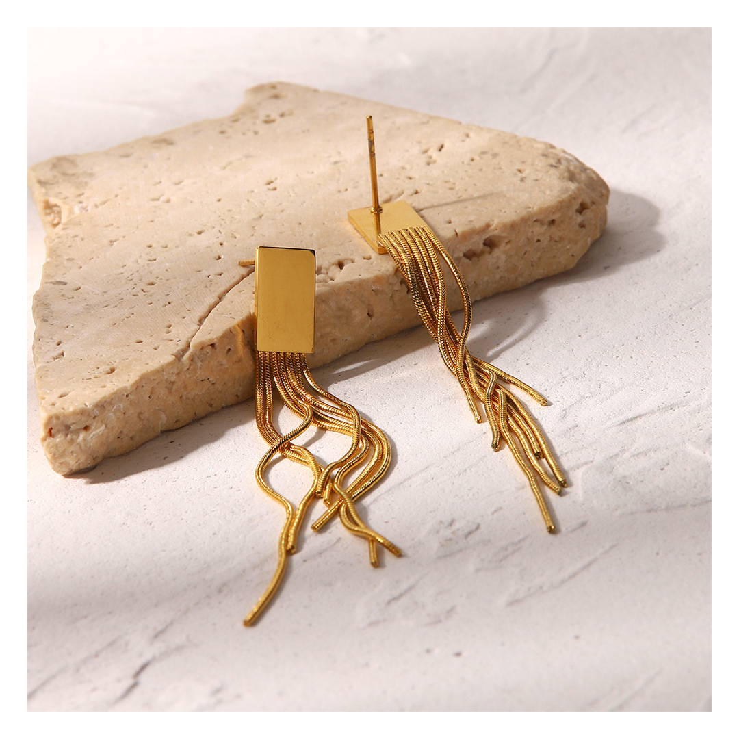 316L Drop Square Pierce Gold | リング | サージカルステンレス316L | Misy Jewelry