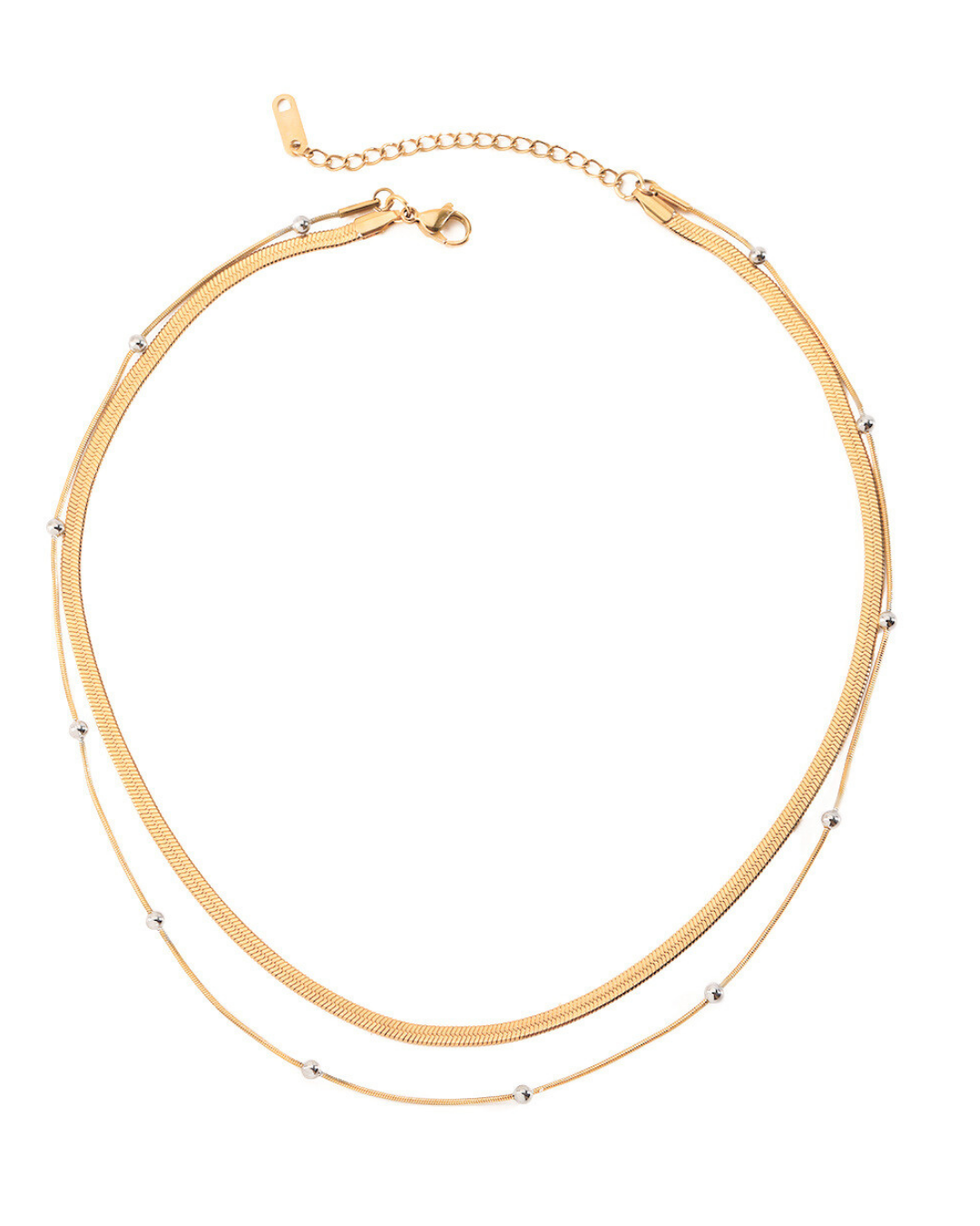 316L Bi color Dot Chain Necklace 詳細画像3|Misy Jewelry