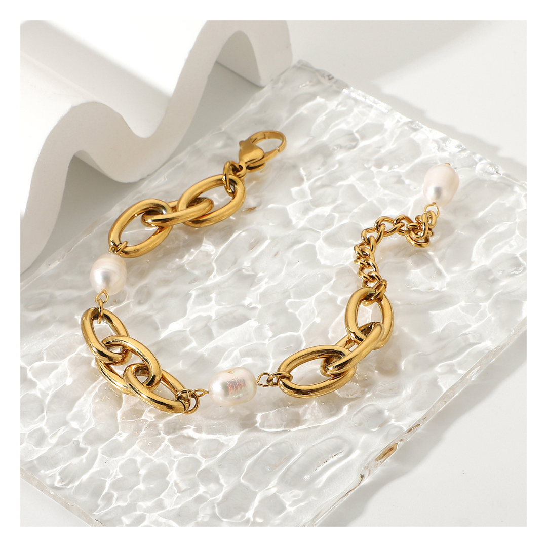 316L Perl Chain Bracelet 詳細画像1|Misy Jewelry