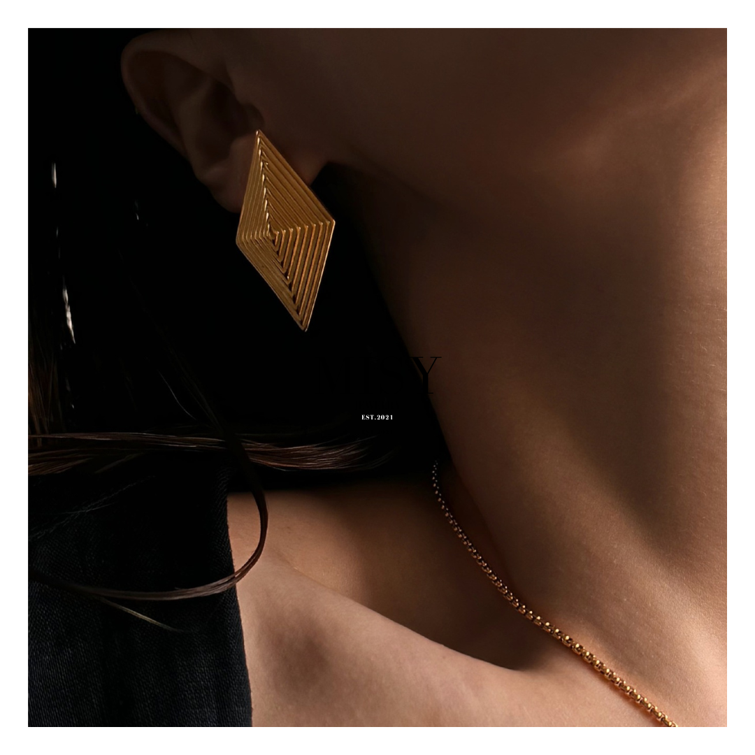 316L Diamond Shape Pierce - ピアス・イヤリング|Misy Jewelry