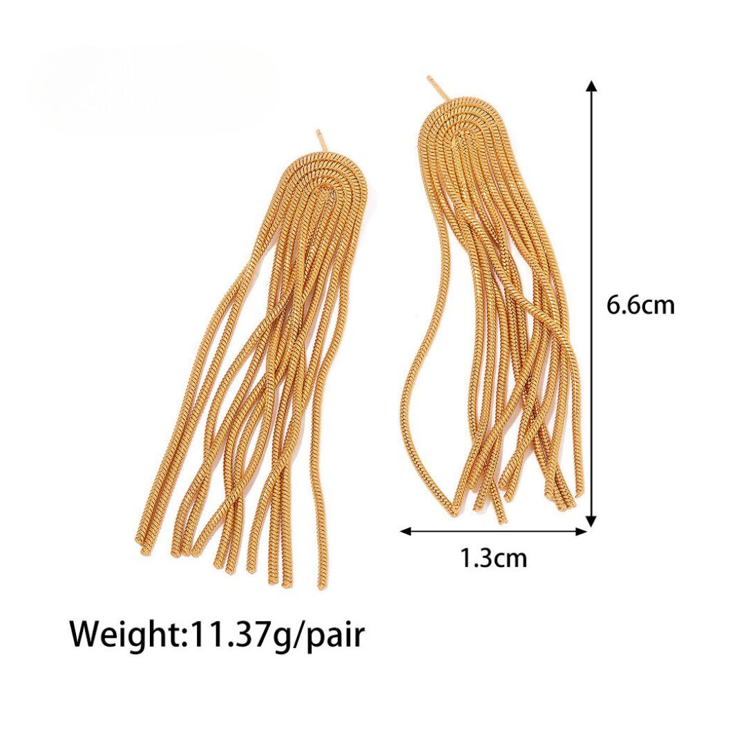 316L Drop Pierce Gold — 着用イメージ | リング | サージカルステンレス316L | Misy Jewelry