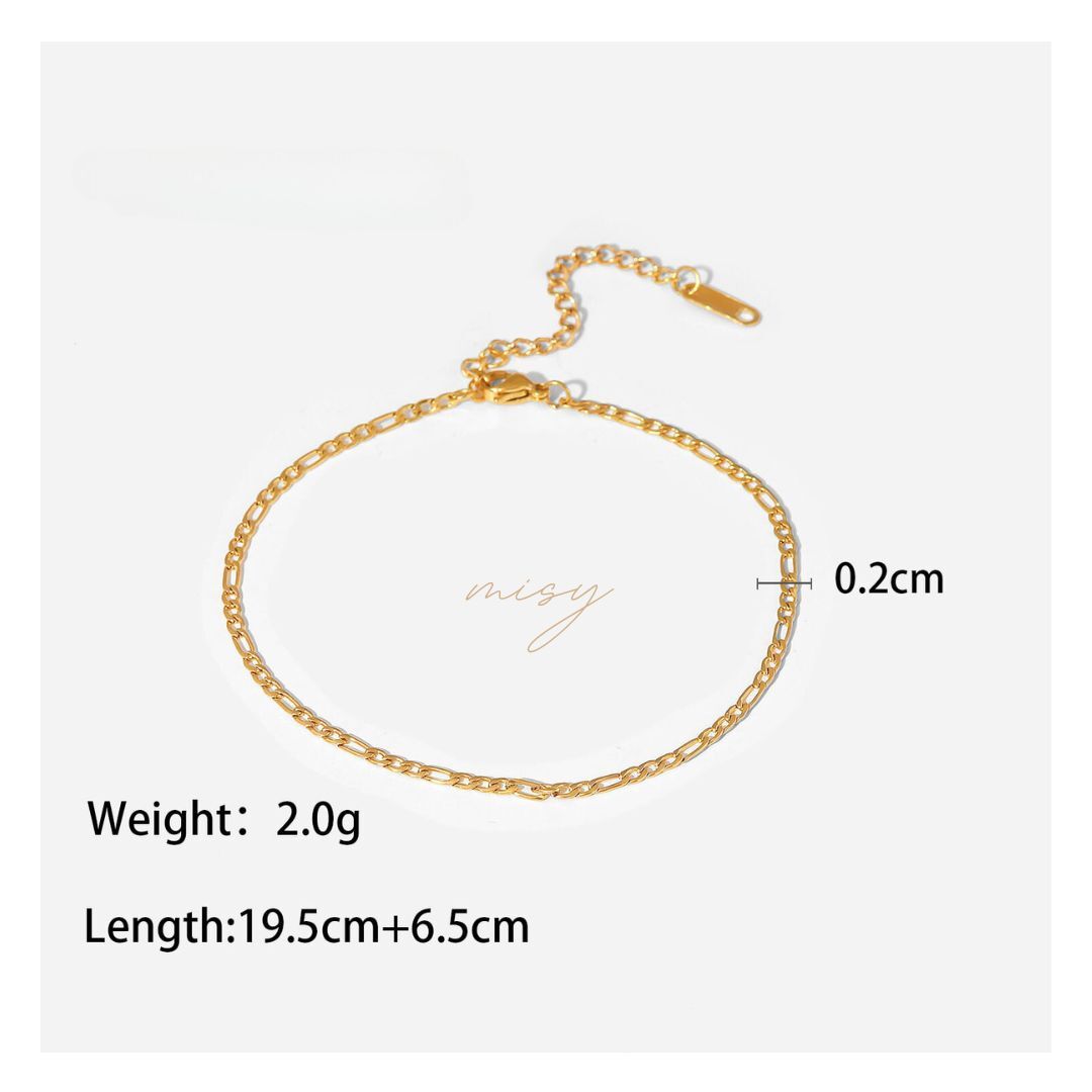 316L Figaro Anklet — ディテール | ブレスレット | サージカルステンレス316L | Misy Jewelry