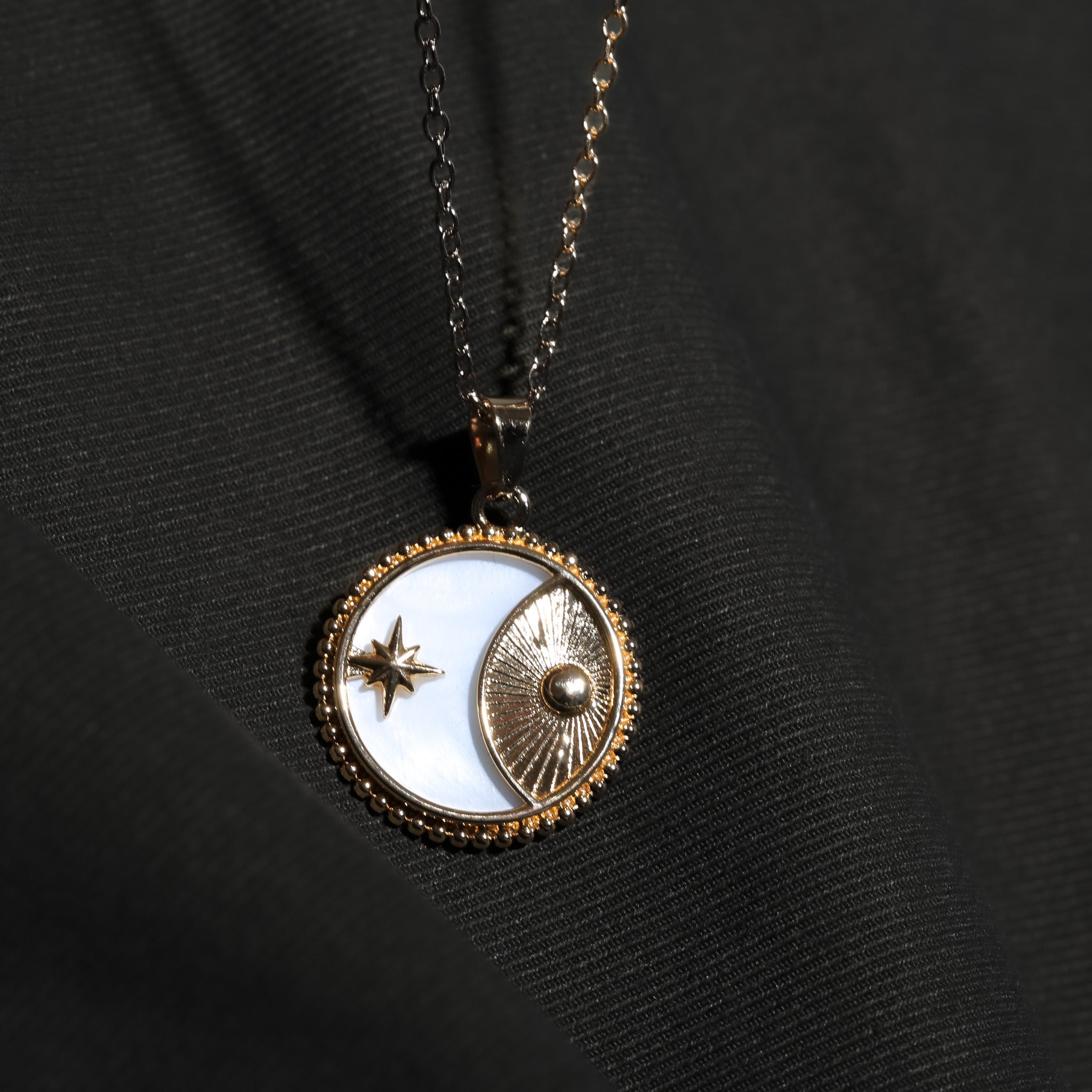 316L Moon Perl Necklace 詳細画像5|Misy Jewelry