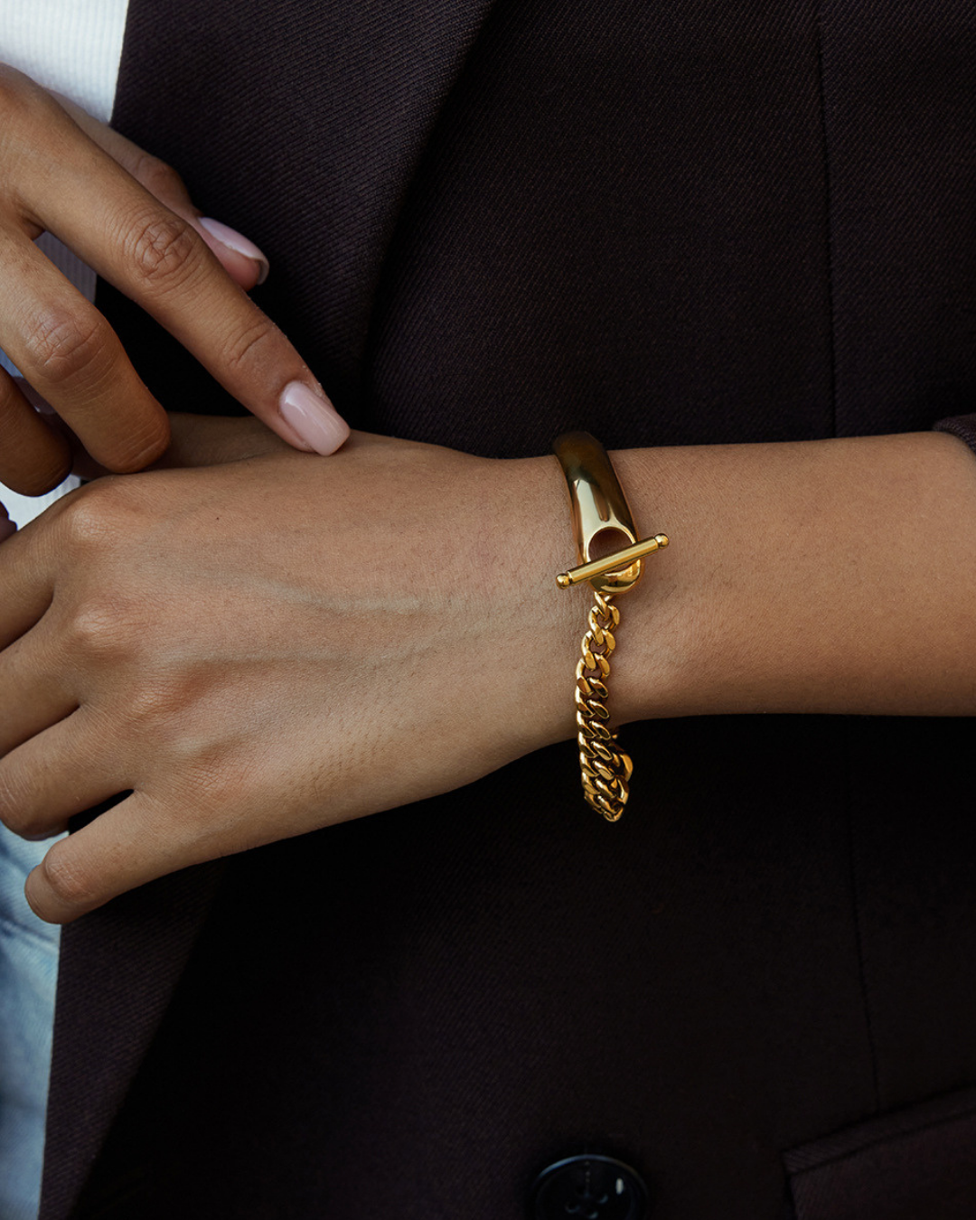 316L T-Bar Curve Chain Bracelet — ディテール | ネックレス | サージカルステンレス316L | Misy Jewelry