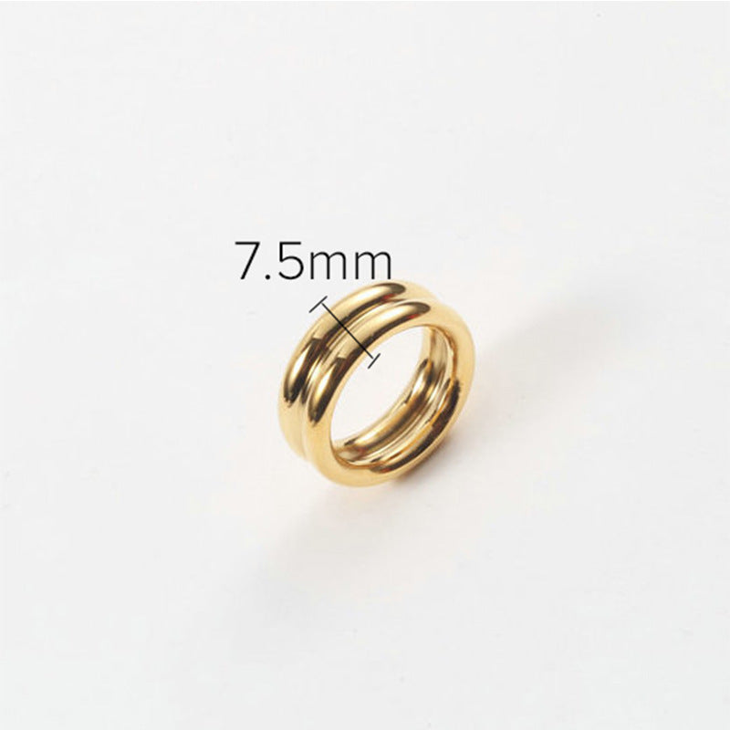 316L Thin Double Ring 詳細画像4|Misy Jewelry