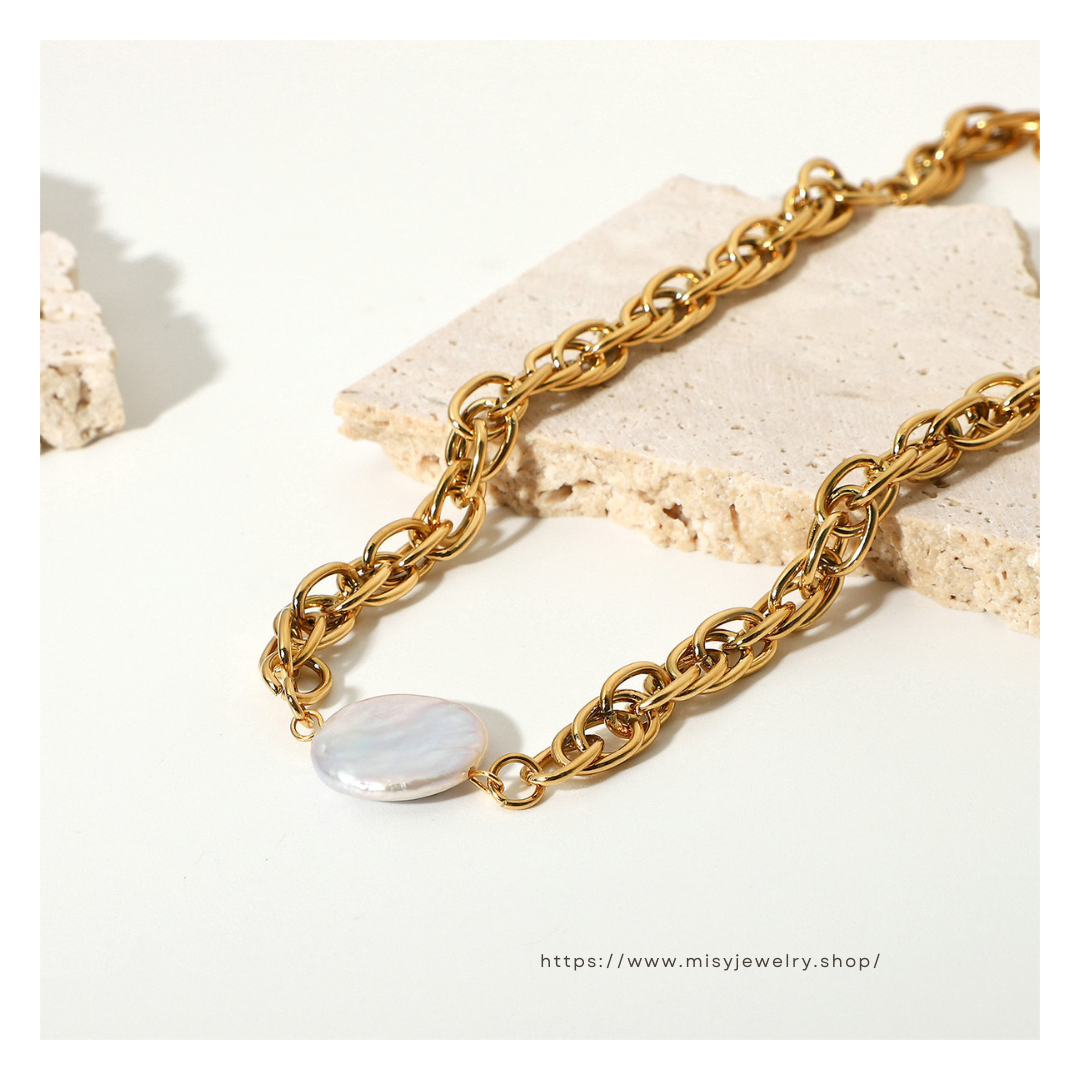 316L A Perl Necklace 詳細画像1|Misy Jewelry