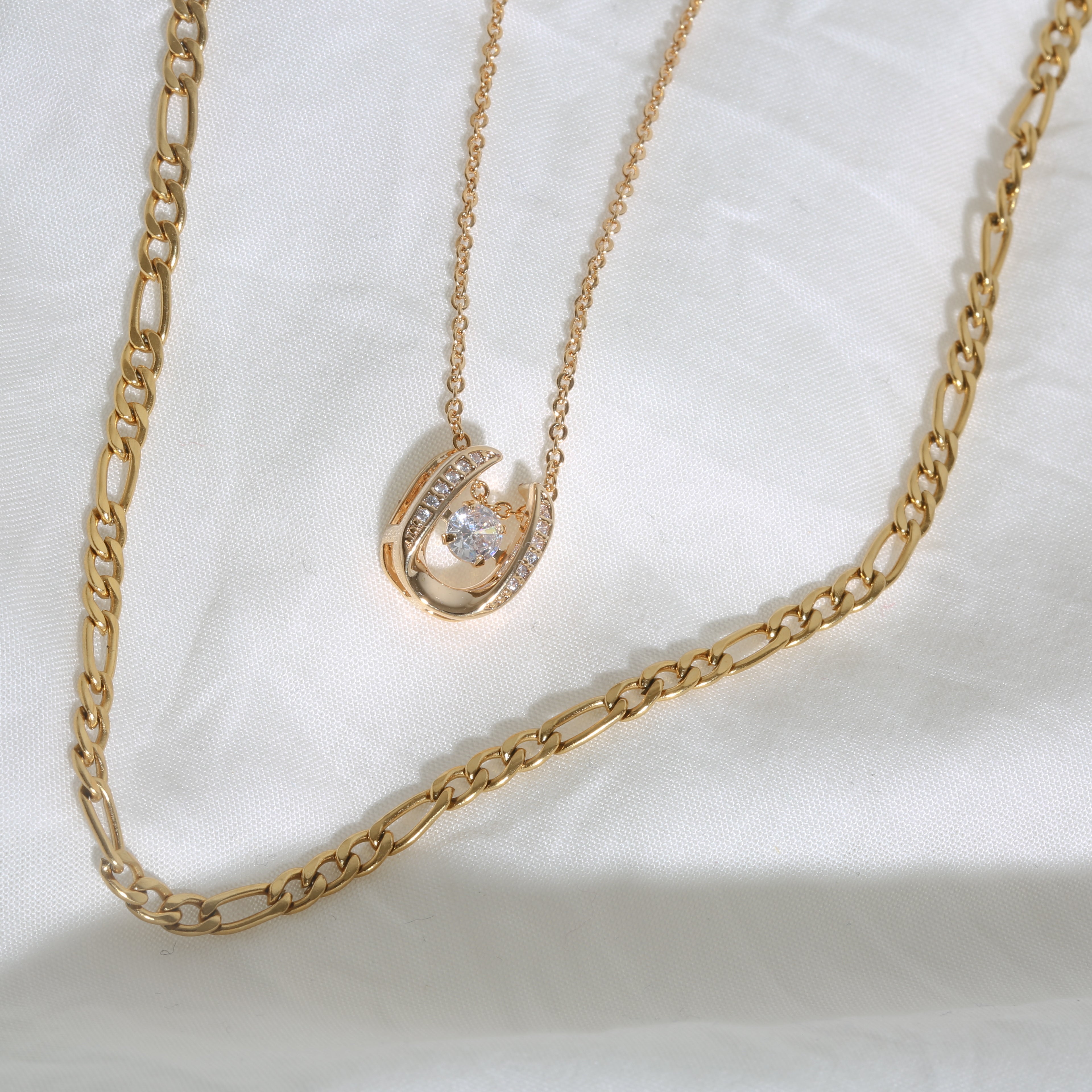 316L Horseshoe zirconia necklace 詳細画像4|Misy Jewelry
