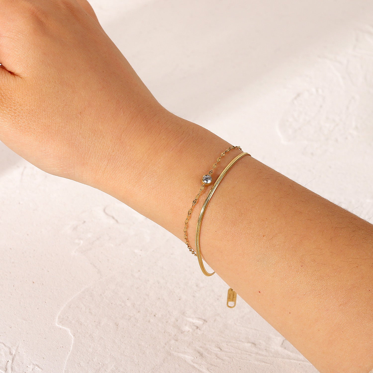 316L Zirconia Petal & Snake Bracelet — ディテール | ブレスレット | サージカルステンレス316L | Misy Jewelry