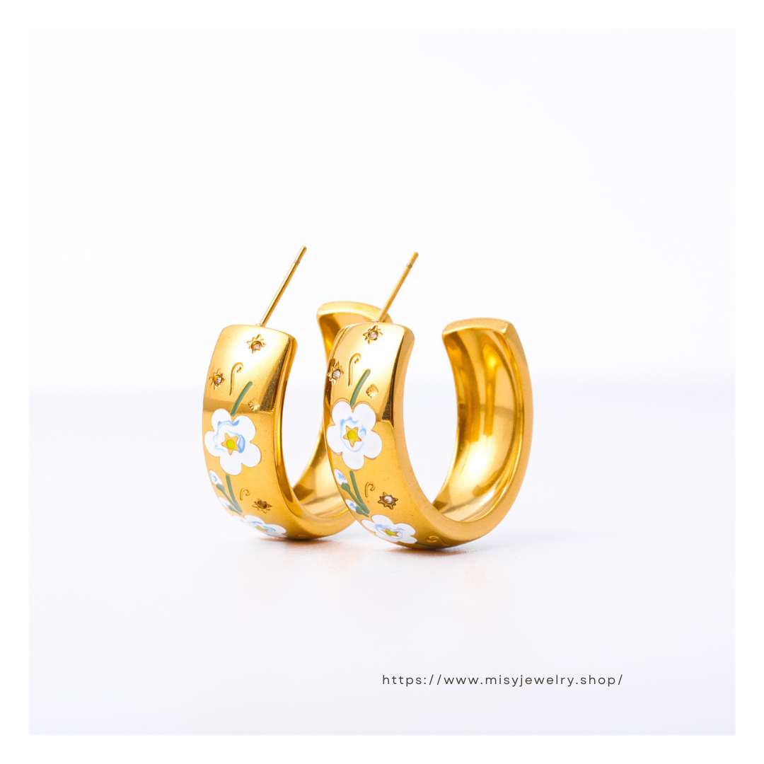 316L Flower Pierce 詳細画像1|Misy Jewelry