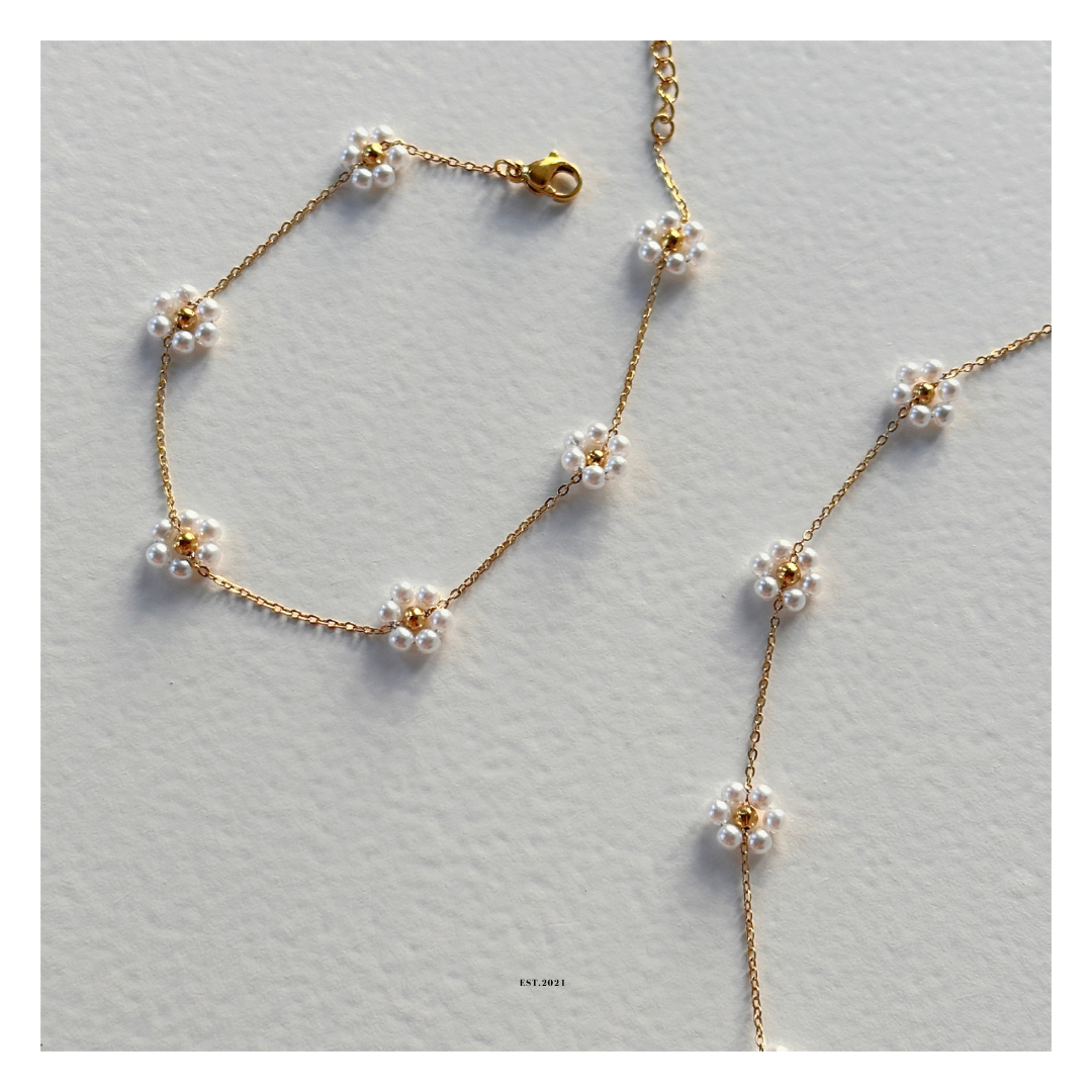 316L Flower Chain Bracelet 詳細画像2|Misy Jewelry