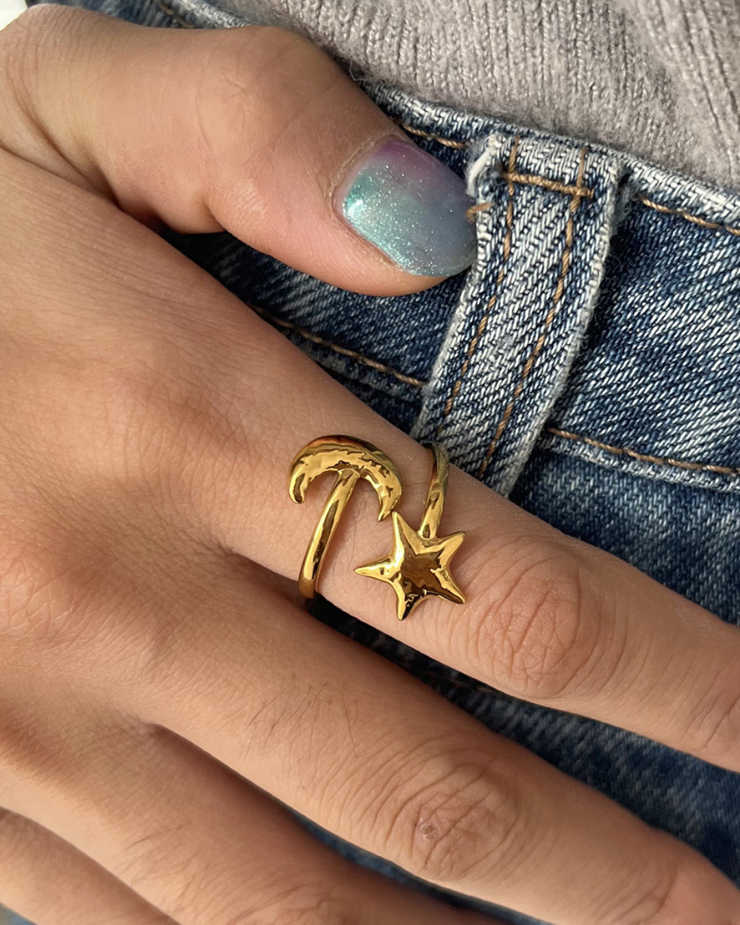 316L Star & Moon Ring — ディテール | リング | サージカルステンレス316L | Misy Jewelry
