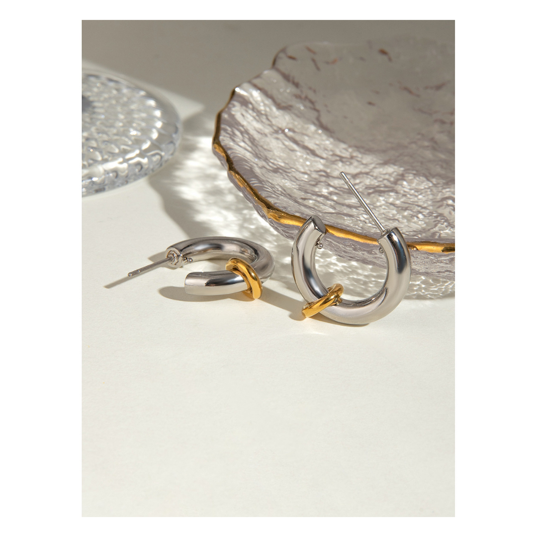 316L Hoop Bi-color Pierce 詳細画像1|Misy Jewelry