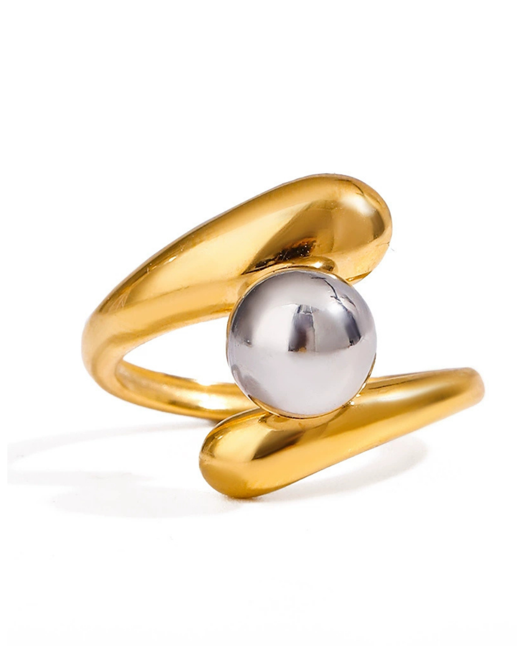 316L Bi-Color Sphere Bubble Ring4 詳細画像6|Misy Jewelry