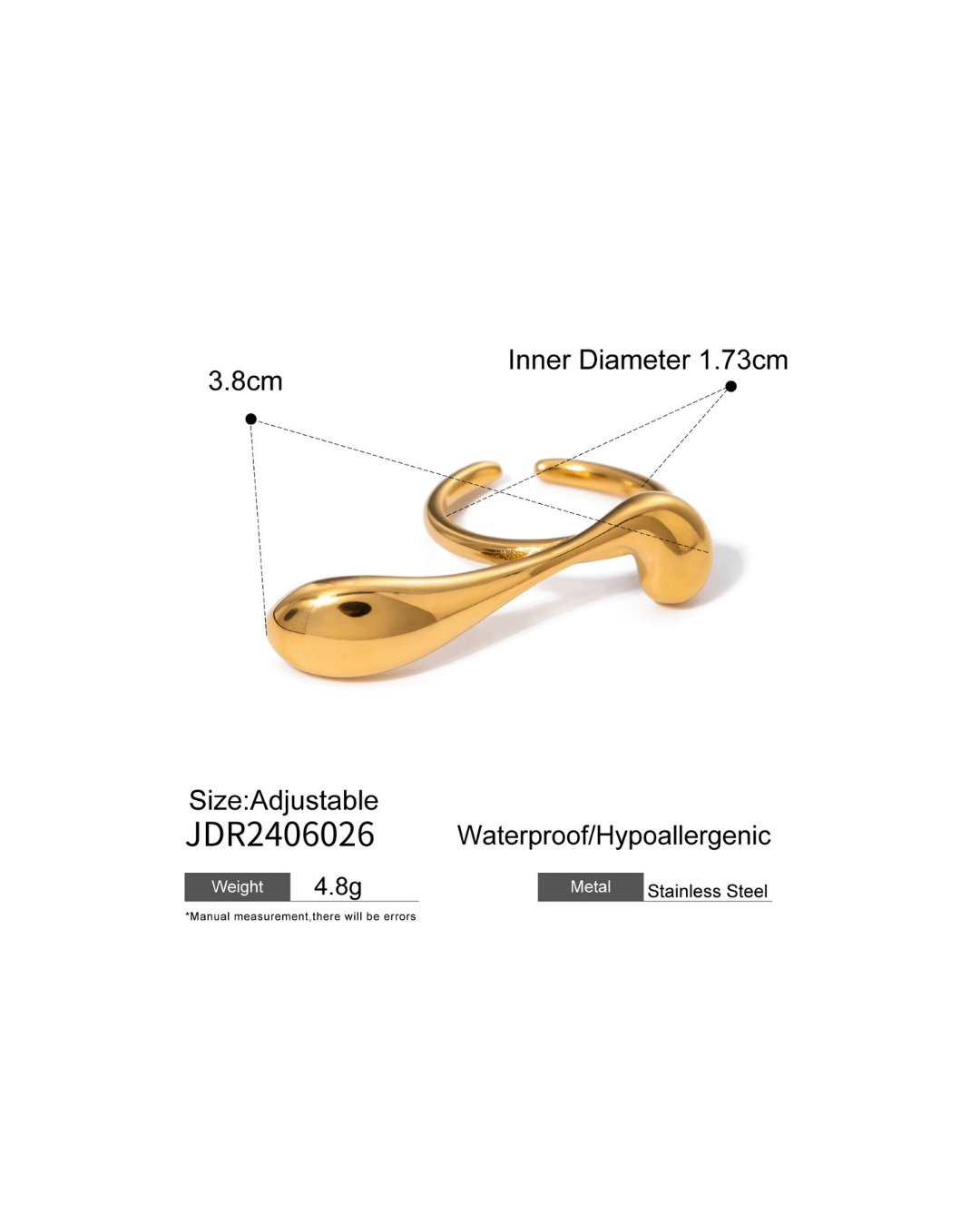 316L Liquid Flow Ring — ディテール | リング | サージカルステンレス316L | Misy Jewelry
