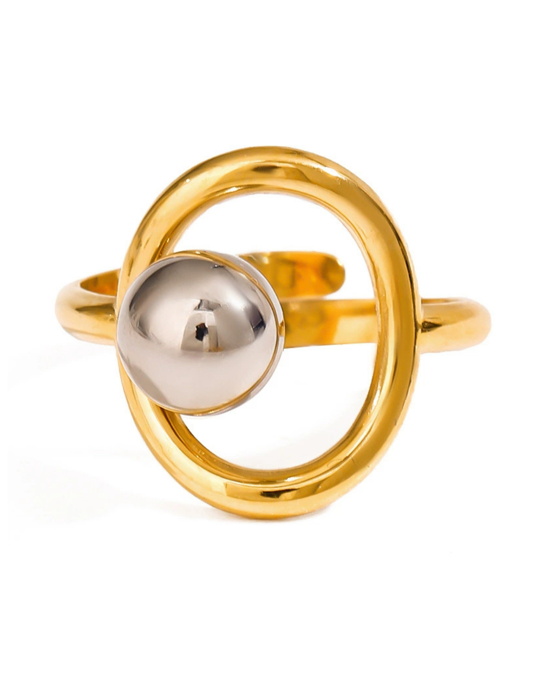 316L Bi-Color Sphere Bubble Ring5 詳細画像1|Misy Jewelry