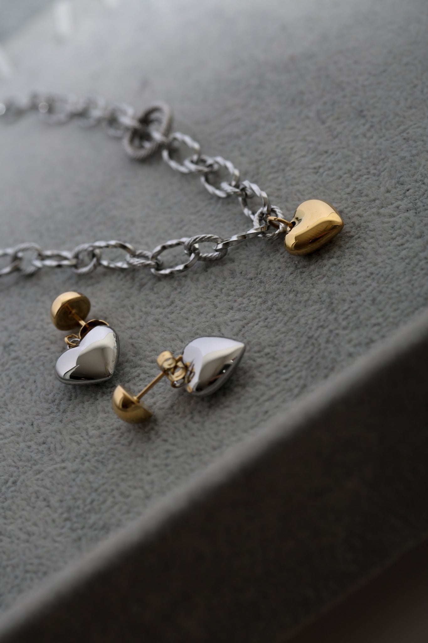 316L Bi-color Heart Pierce 詳細画像9|Misy Jewelry