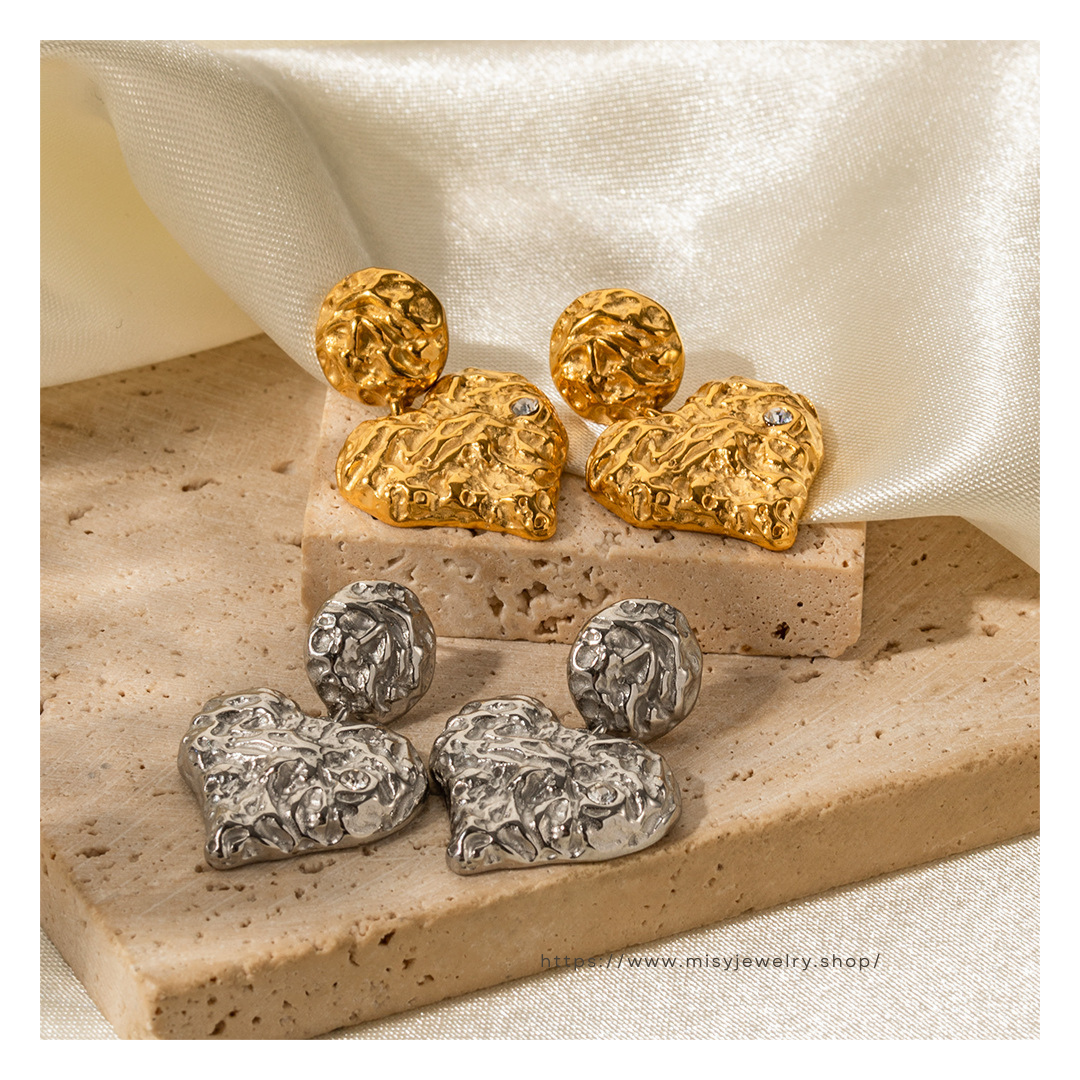 316L Designed Heart Pierce - ピアス・イヤリング|Misy Jewelry