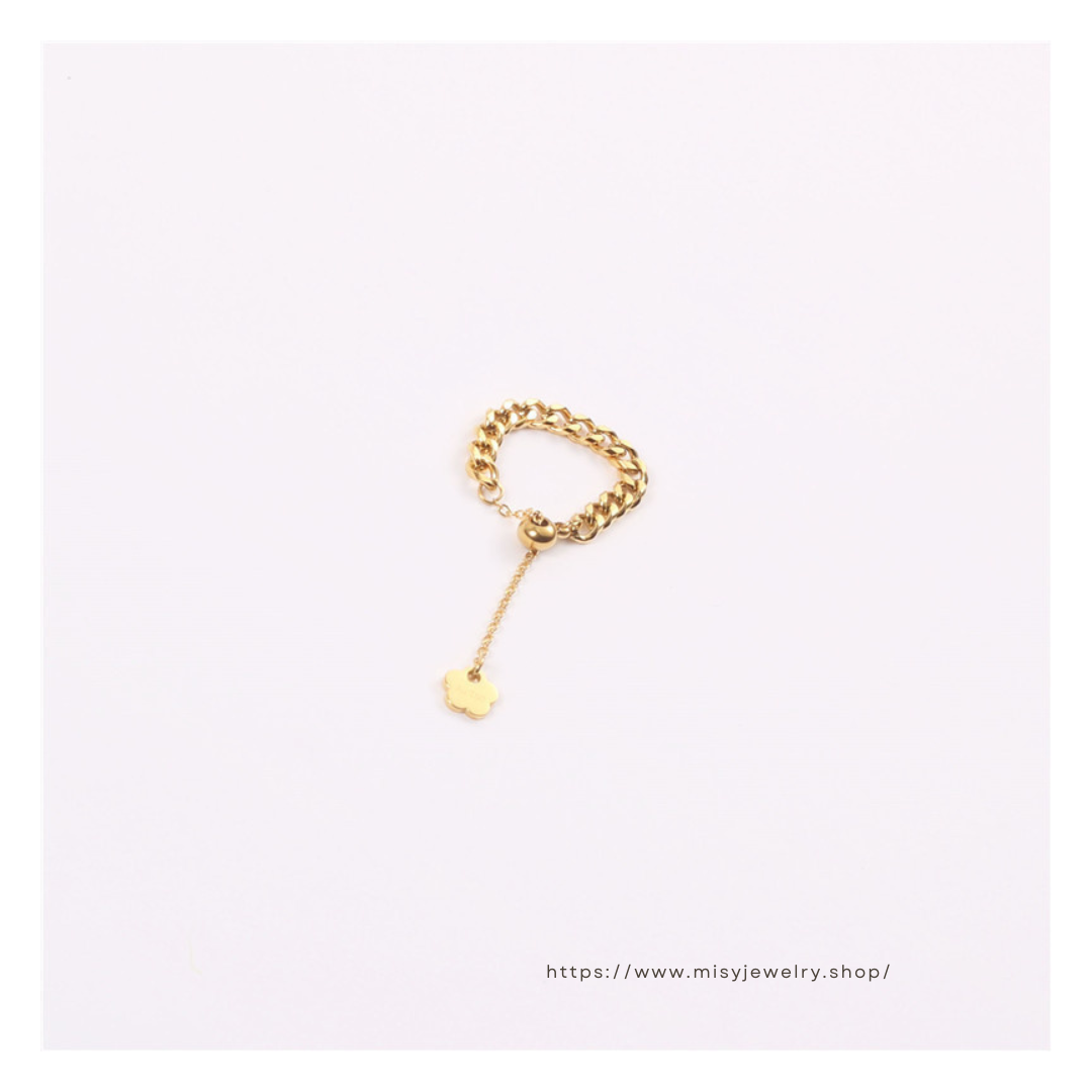 316L Chain Ring Free Size | リング | サージカルステンレス316L | Misy Jewelry