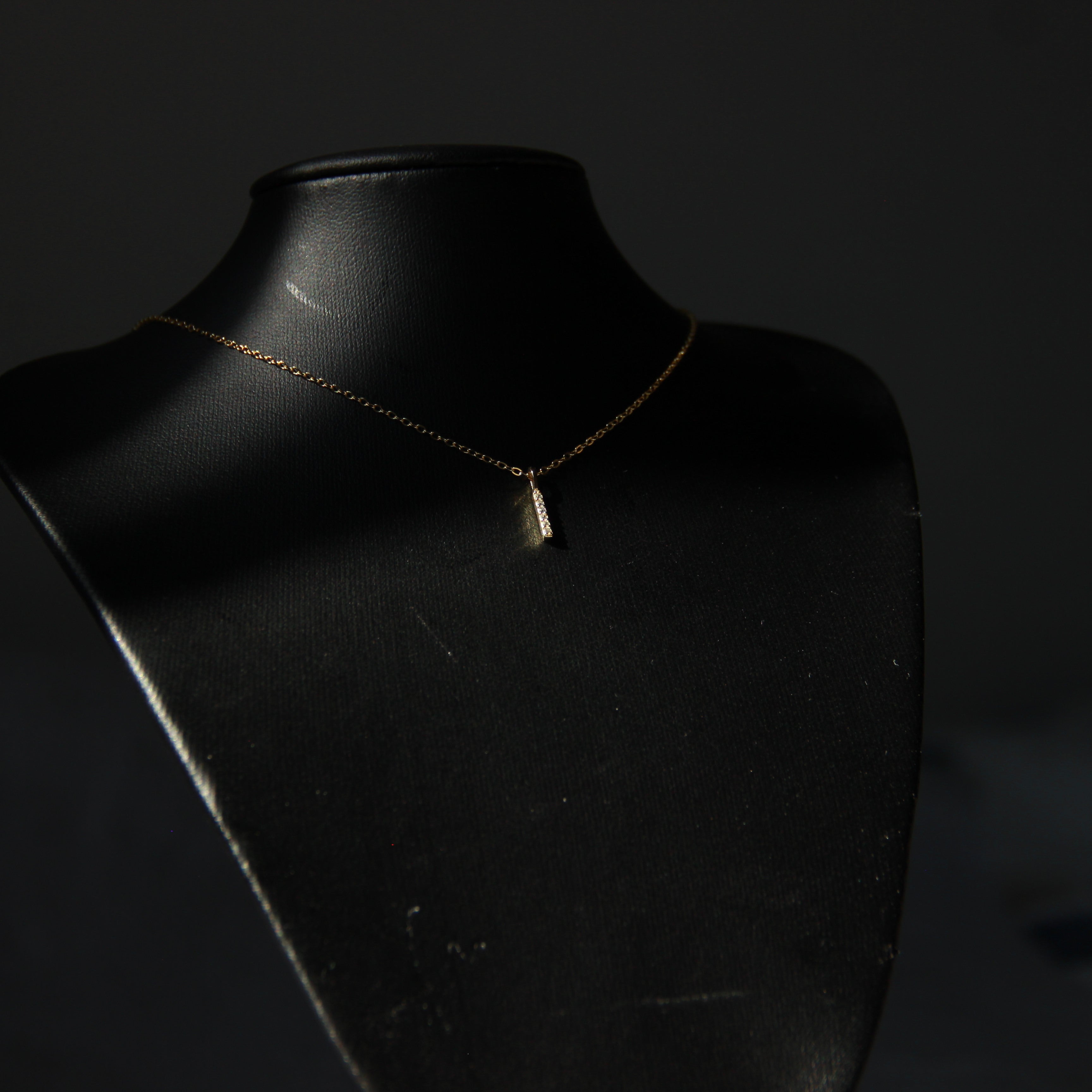 s925 Sterling Long Zirconia necklace gold silver