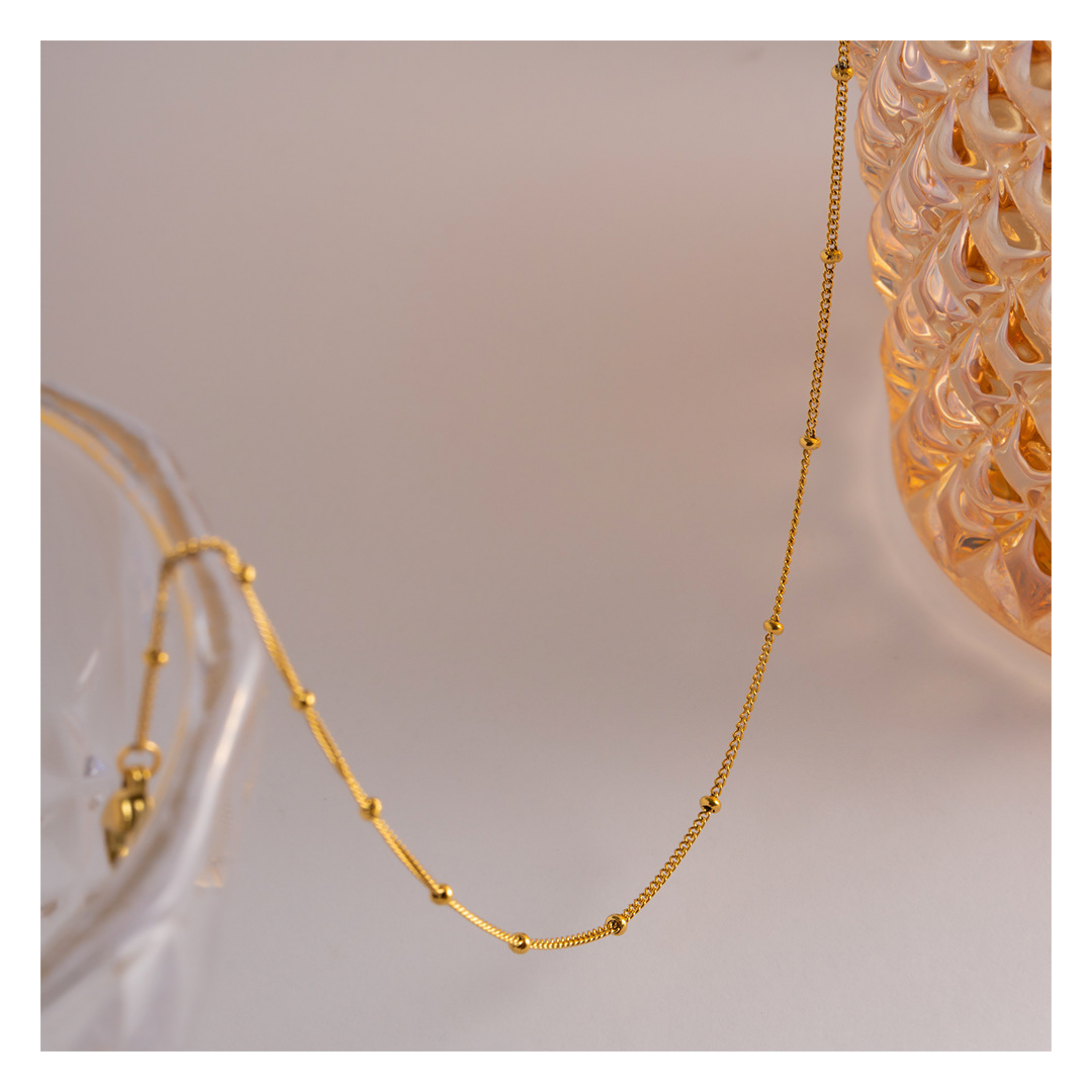 Dot Chain Necklace — 着用イメージ | ネックレス | サージカルステンレス316L | Misy Jewelry