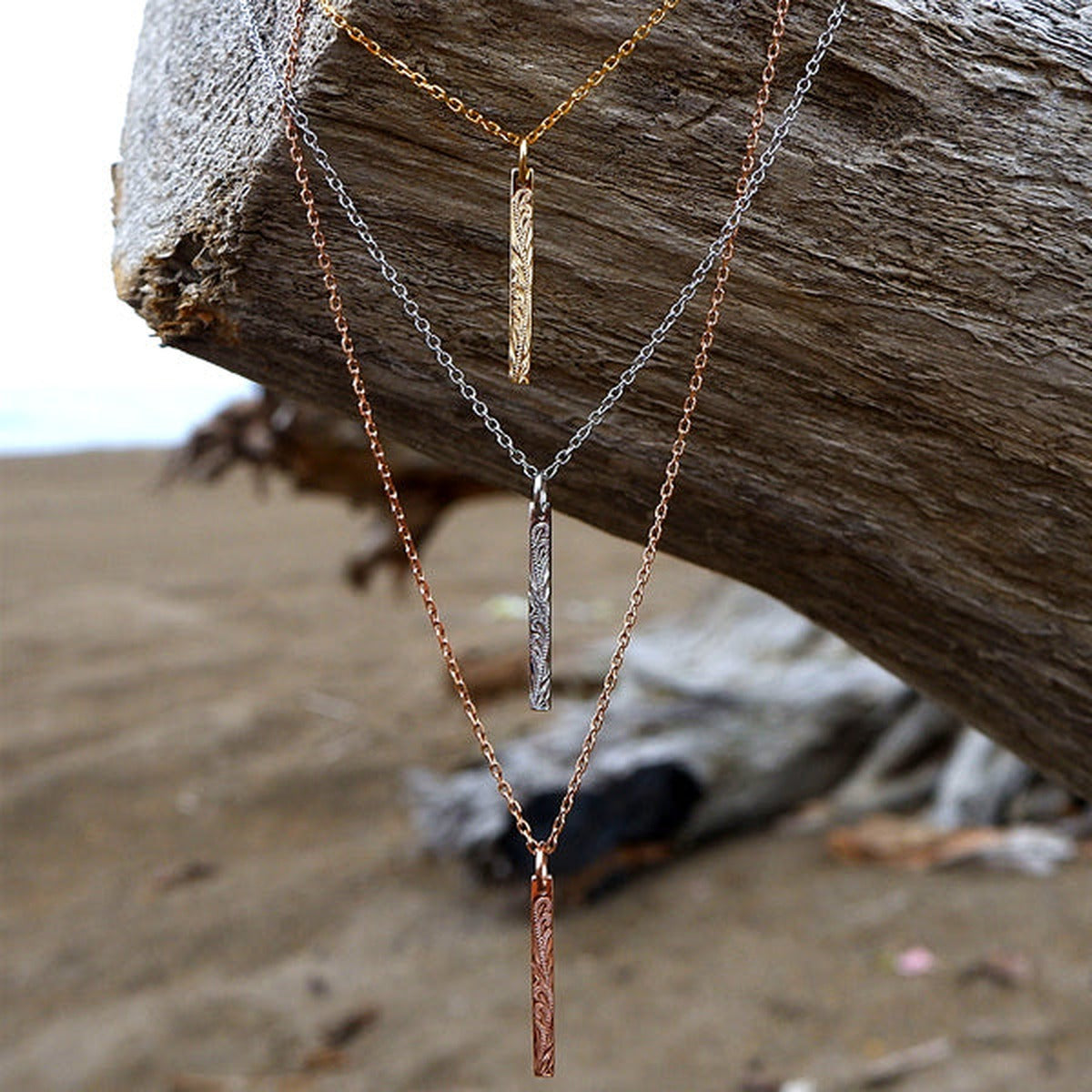 316L Hawaiian Plane Bar Necklace 詳細画像5｜Misy Jewelry