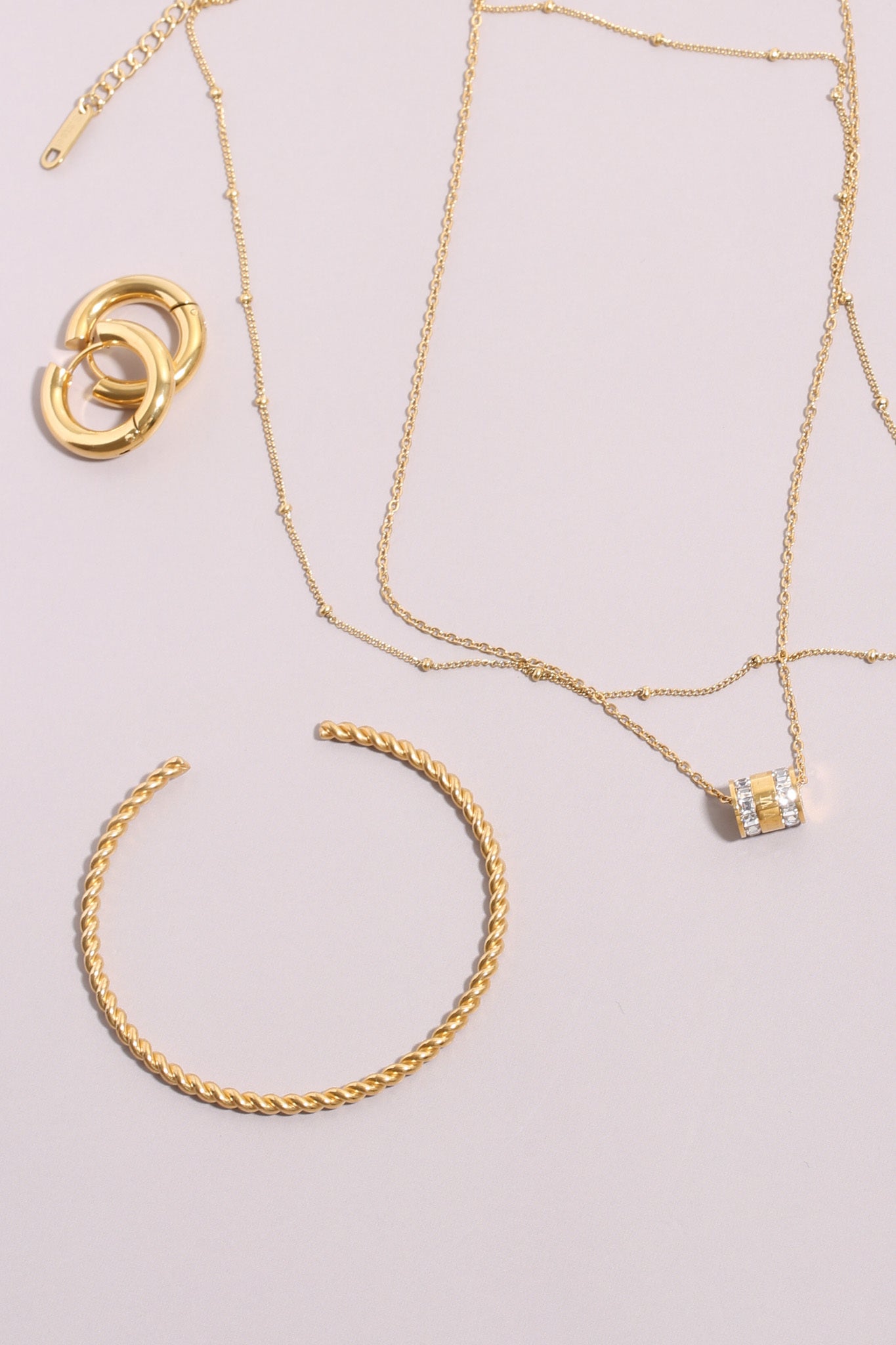 316L Roman Barrel Necklace 詳細画像7｜Misy Jewelry