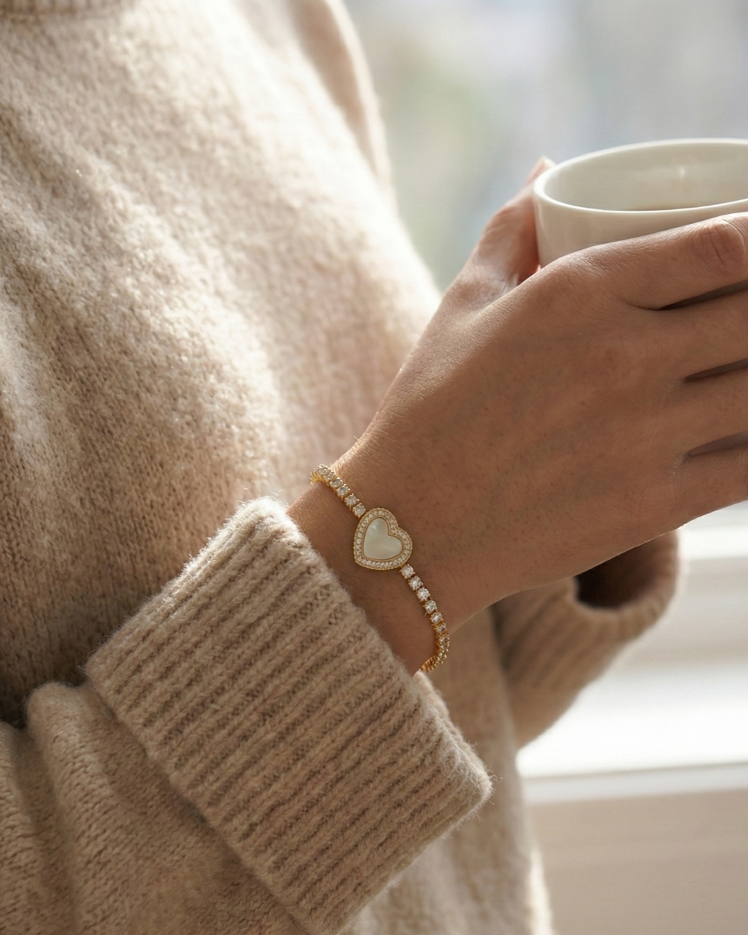 316L Heart zirconia bracelet - ブレスレット｜Misy Jewelry