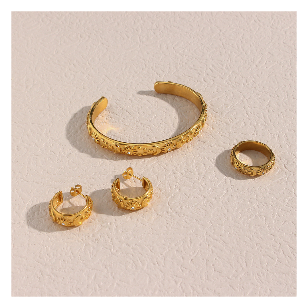 316L Sun Moon Bangle — ディテール | ブレスレット | サージカルステンレス316L | Misy Jewelry