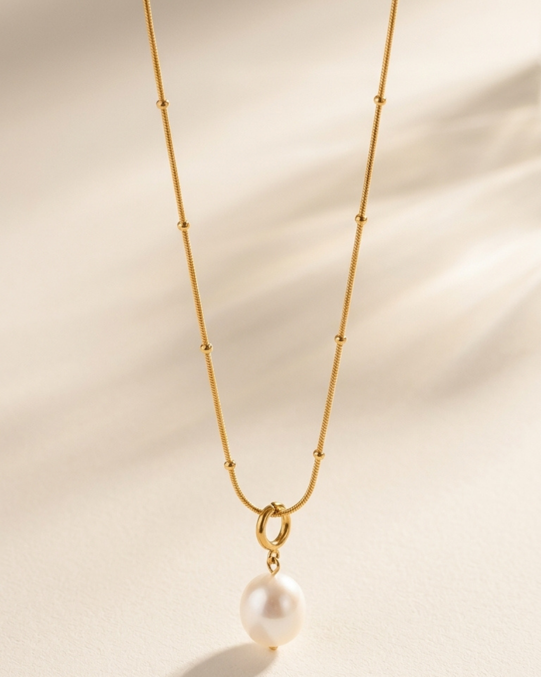 316L Eternal Pearl Necklace 詳細画像2｜Misy Jewelry