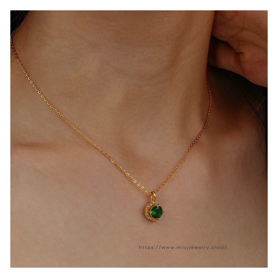 316L  Zirconia necklace 詳細画像3｜Misy Jewelry
