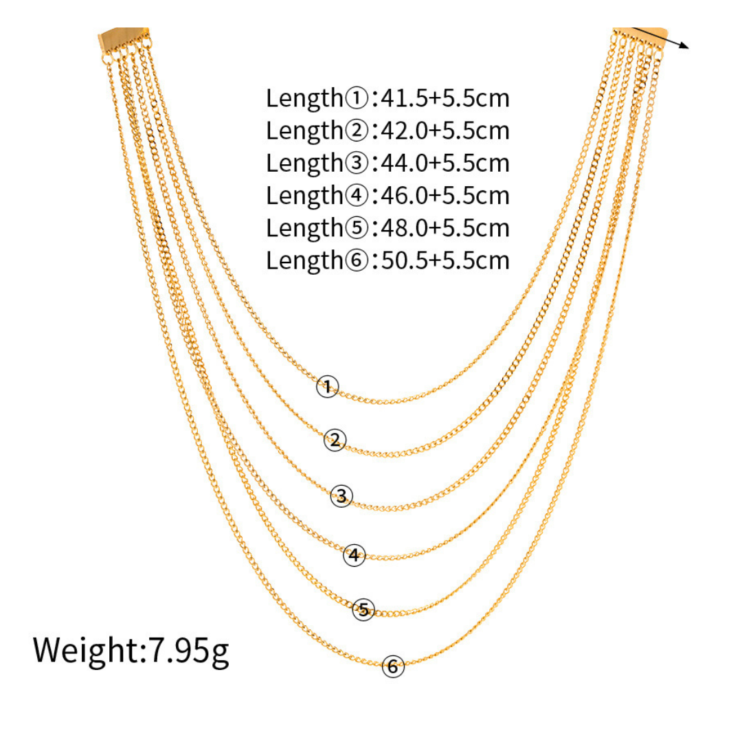 316L 6 Linked Necklace 詳細画像2｜Misy Jewelry