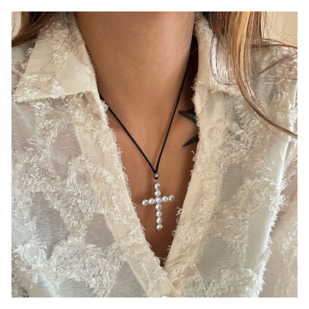 316L Rope Big Cross Necklace 詳細画像2｜Misy Jewelry