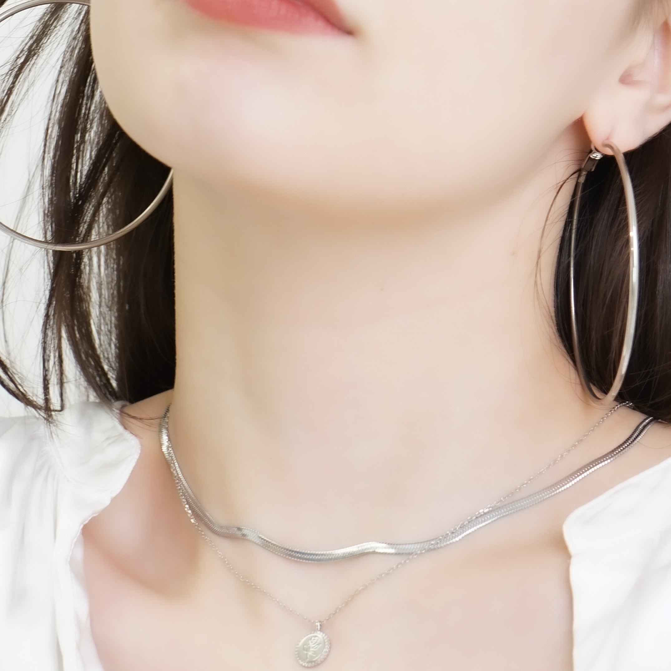 s925 Rose coin necklace reversible — ディテール | ネックレス | サージカルステンレス316L | Misy Jewelry