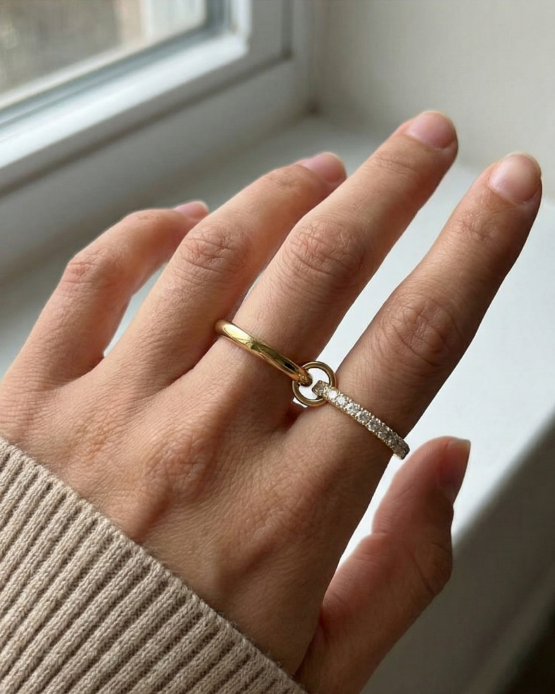 316L  Dual Shine Loop Ring 詳細画像6｜Misy Jewelry