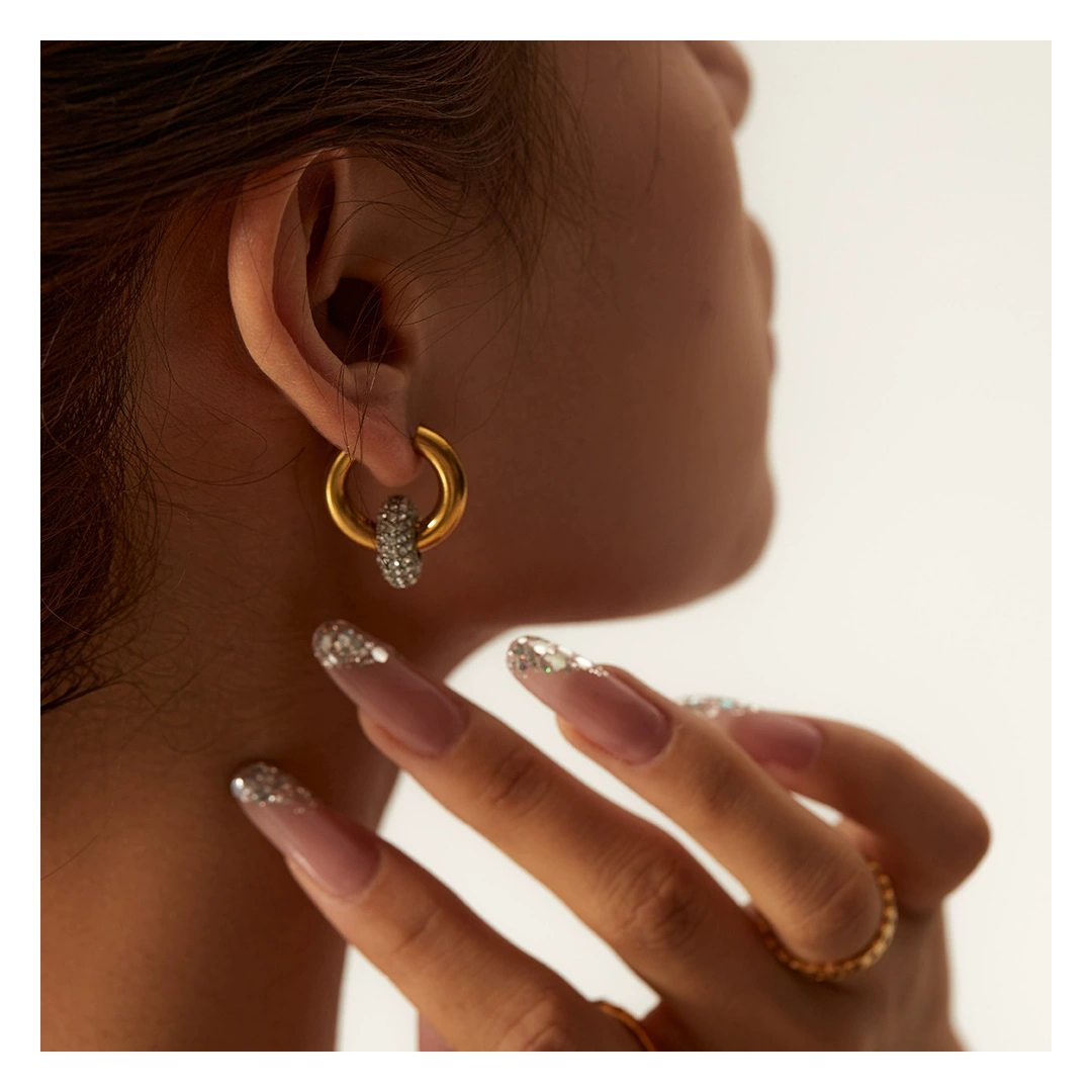 316L Zirconia Circle Earrings — ディテール | リング | サージカルステンレス316L | Misy Jewelry